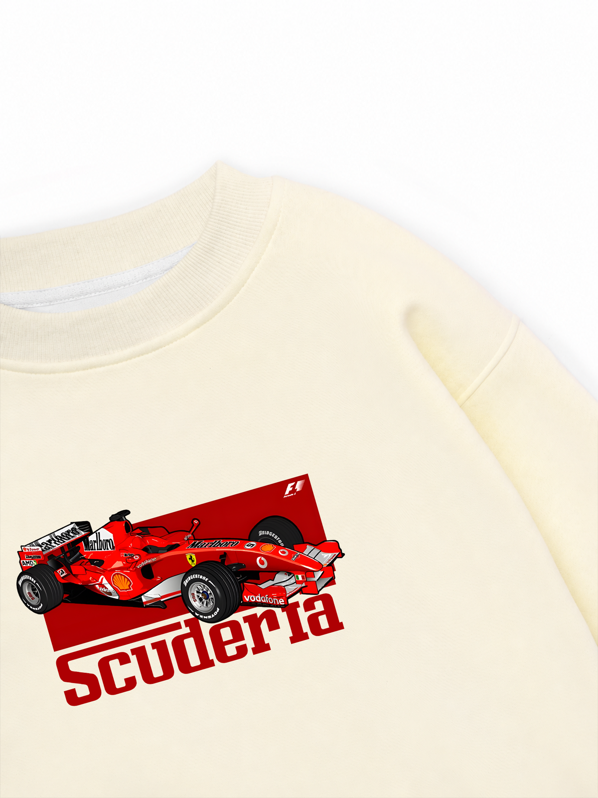 Áo Sweater Nỉ Hai Da Ferrari Scuderia Race