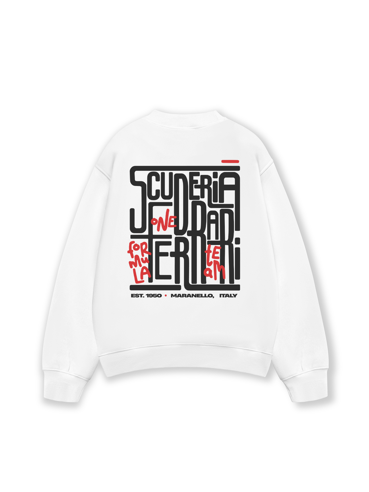 Áo Sweater Nỉ Hai Da Ferrari Formula One Team