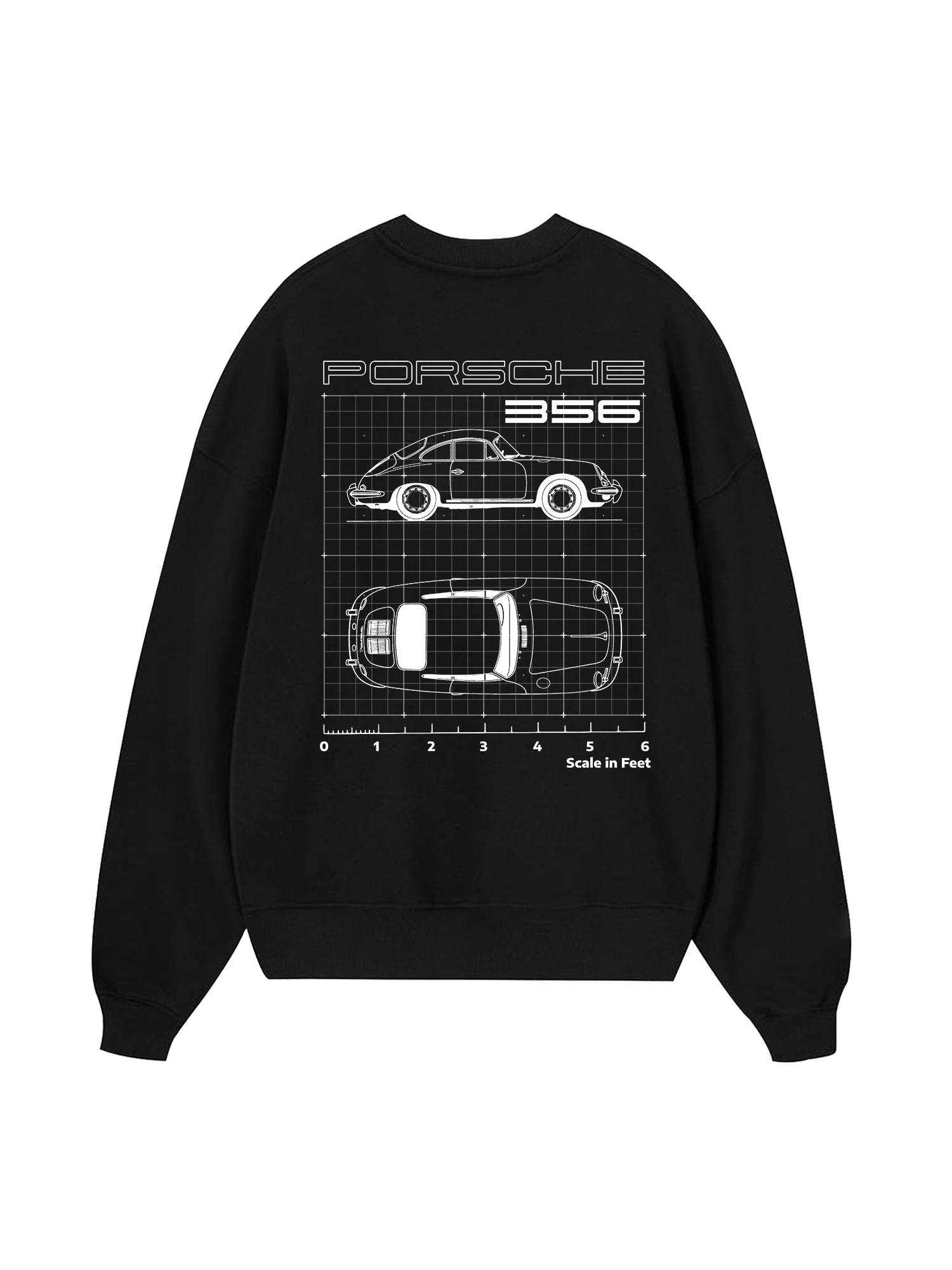 Porsche 356 Scale In Feet Sweater