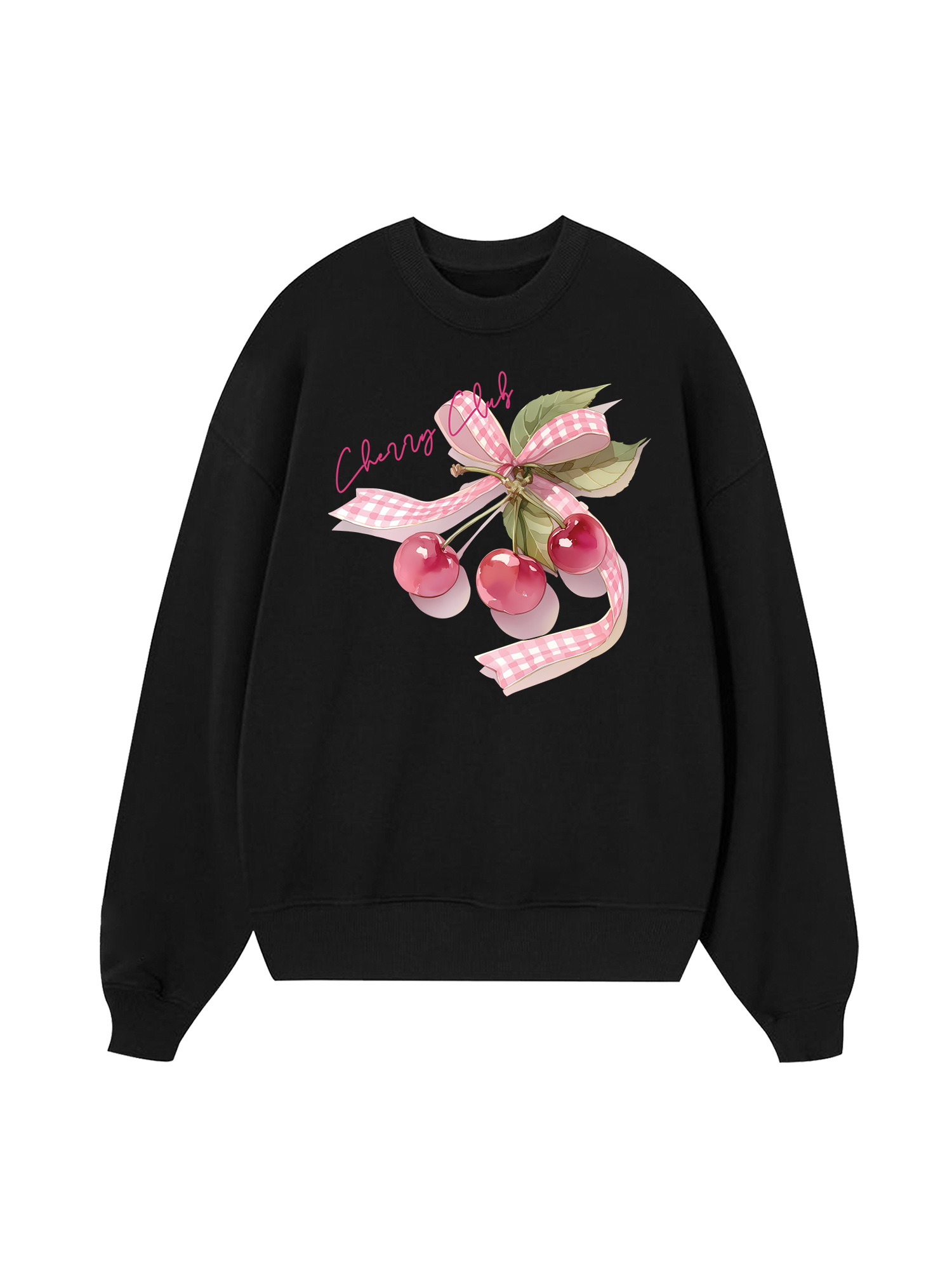 Cherry Club Pink Plaid Sweater