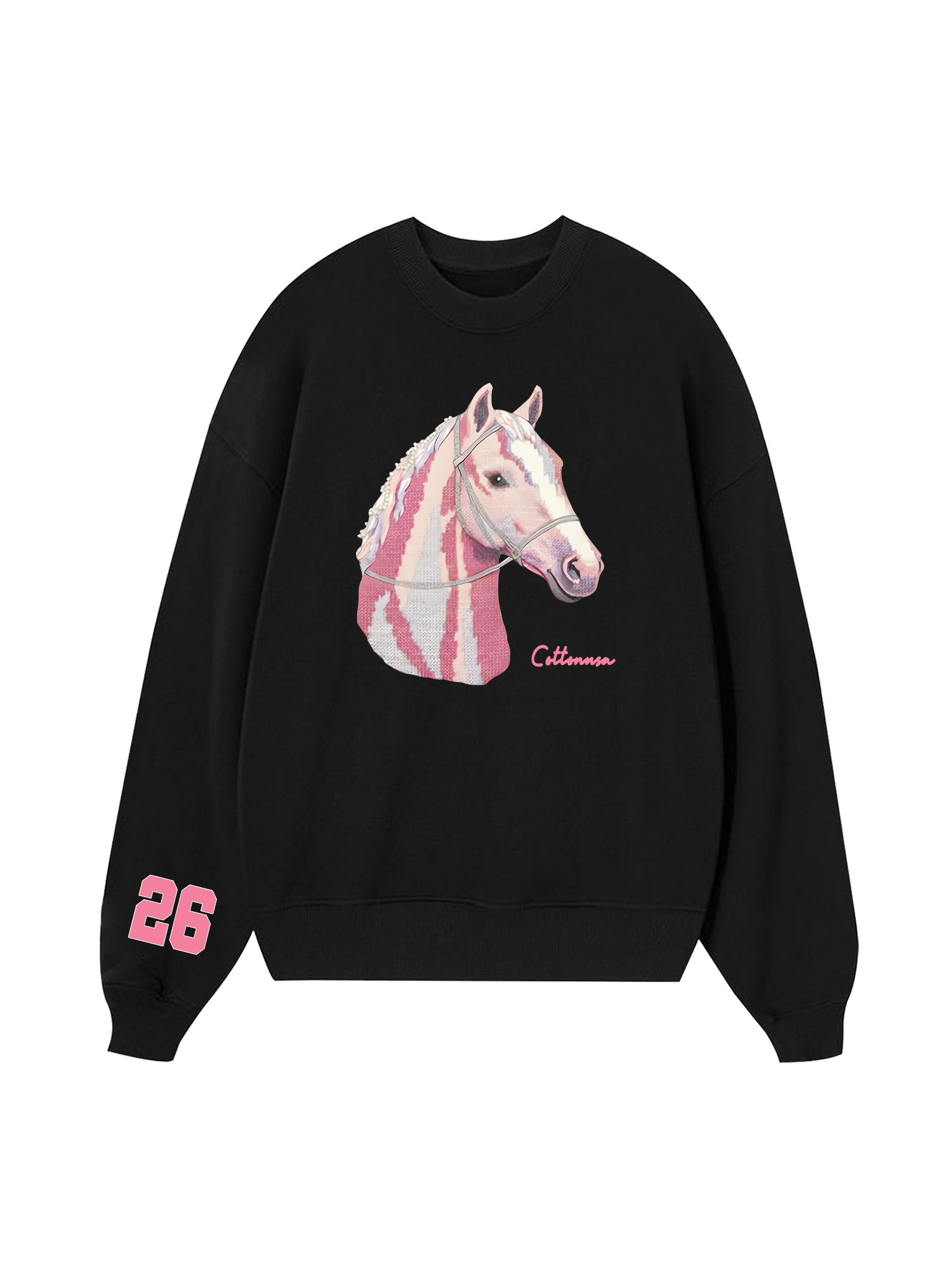 Cute Pink Horse Sweater