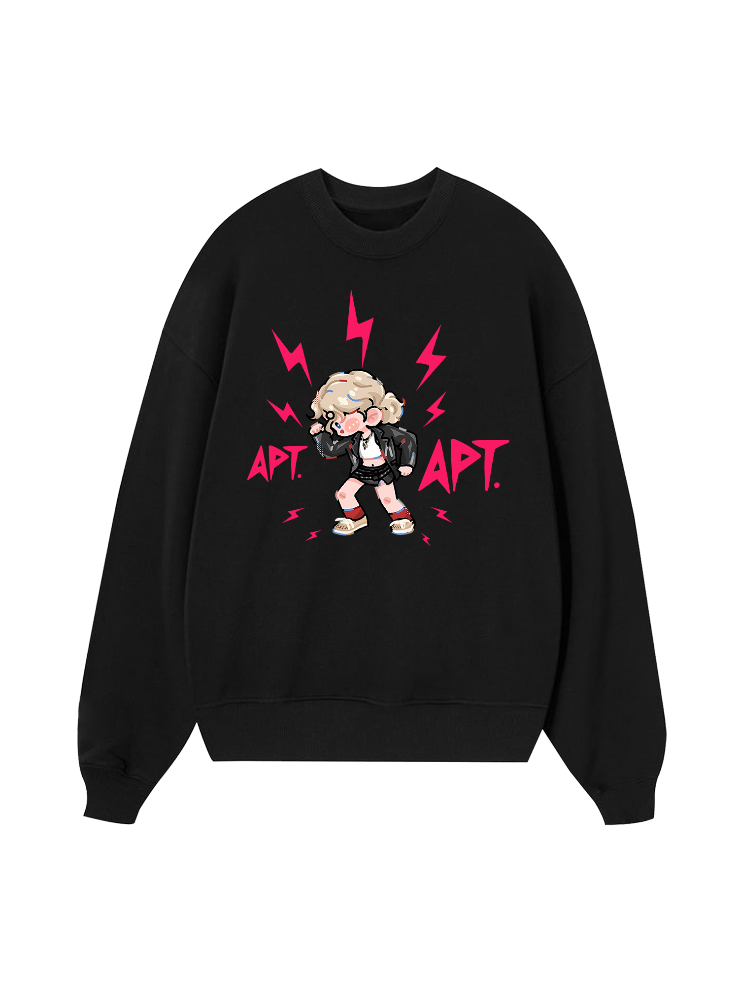 Black Pink Cute APT Sweater
