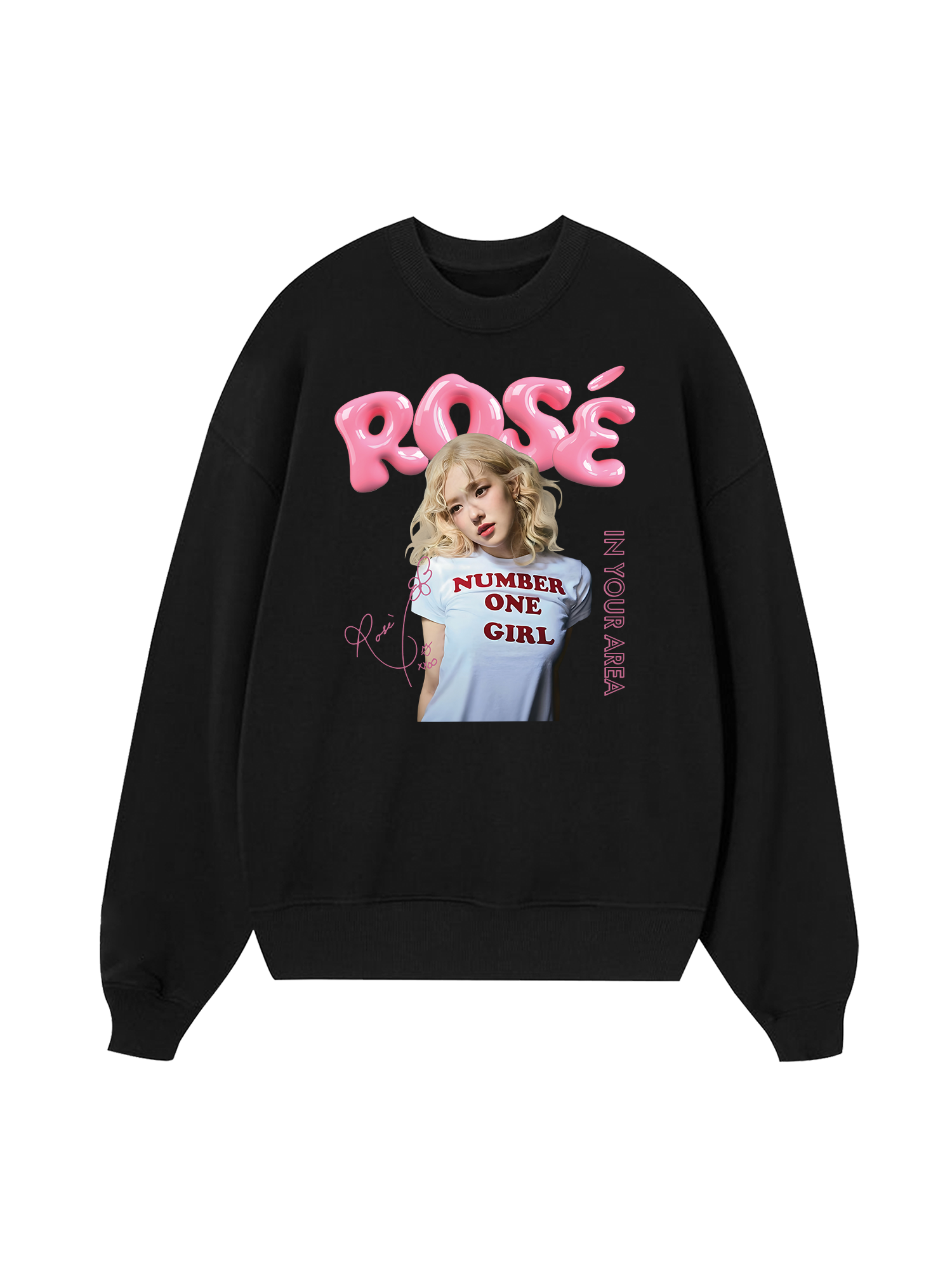 Black Pink Rose Sweater