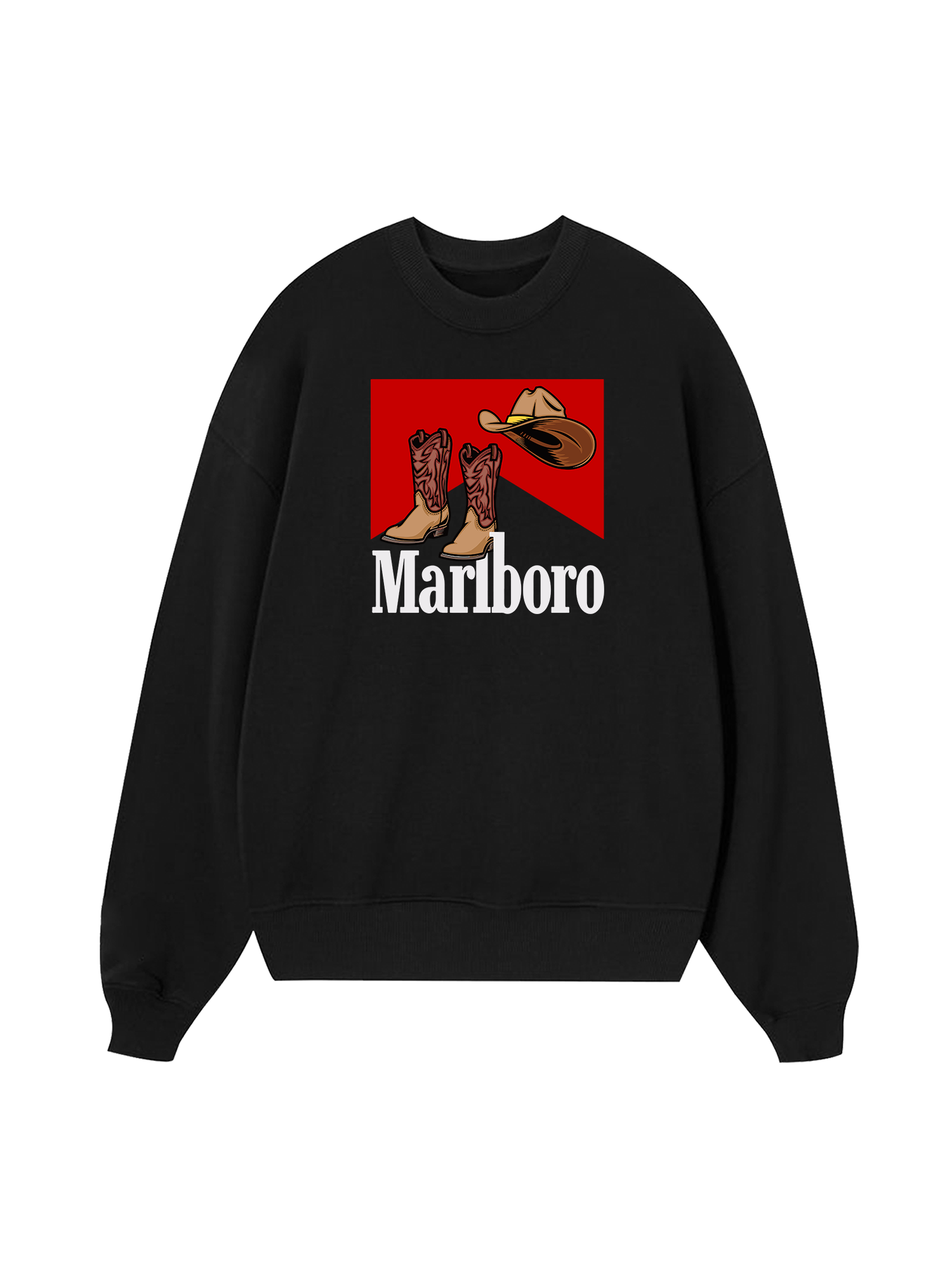 Marlboro Cowboy Hat n Boots Sweater
