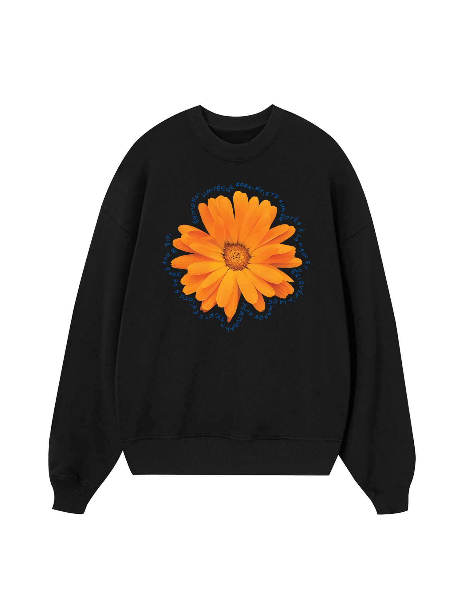 Floral Orange Flower Sweater