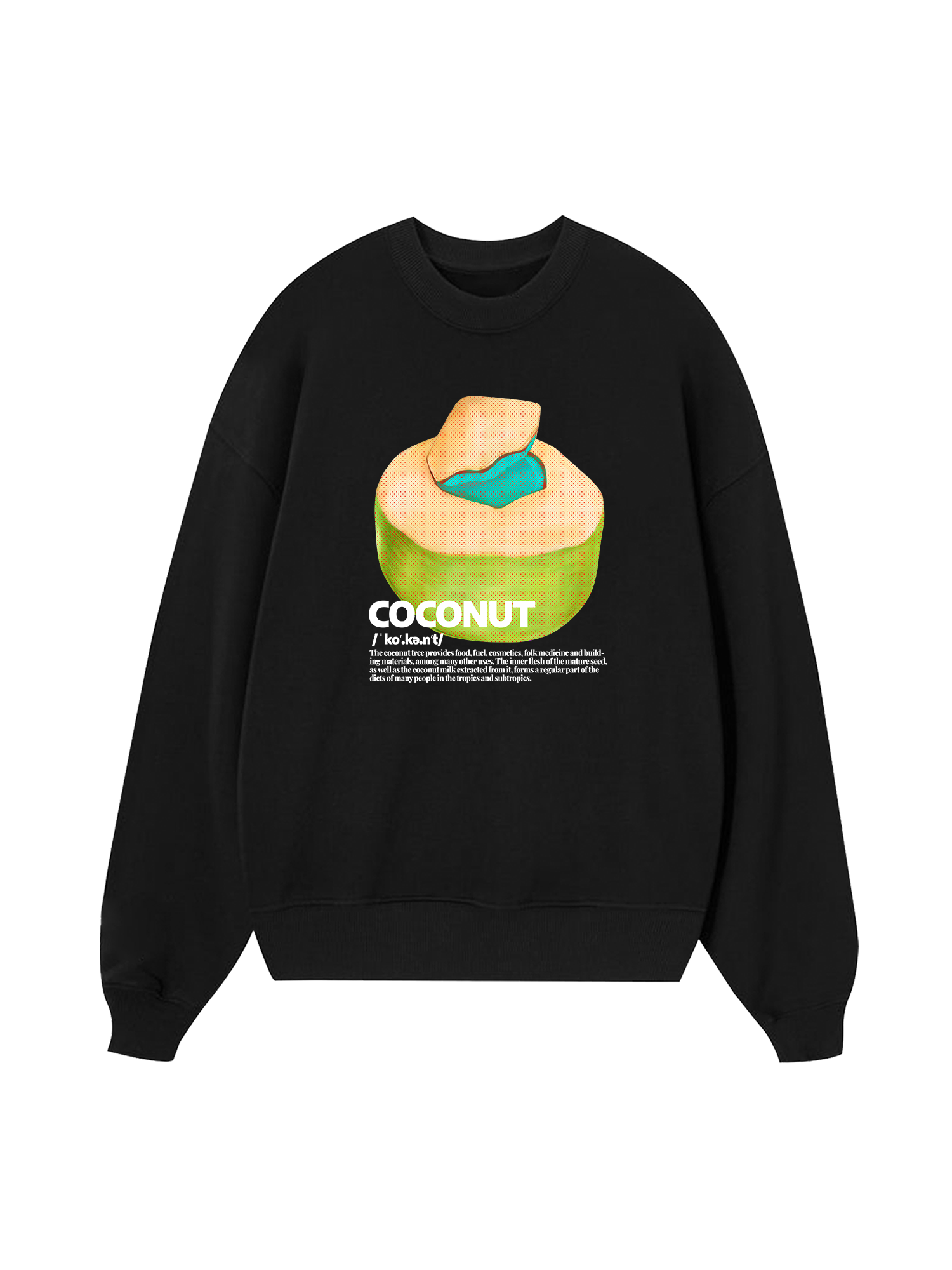 Tropical Coconut Retro Sweater