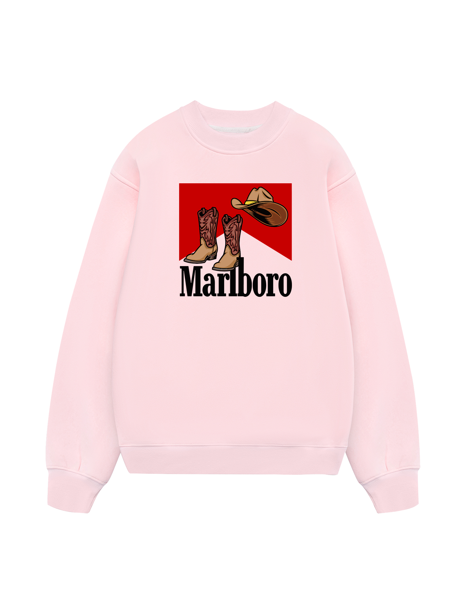 Marlboro Cowboy Hat n Boots Sweater