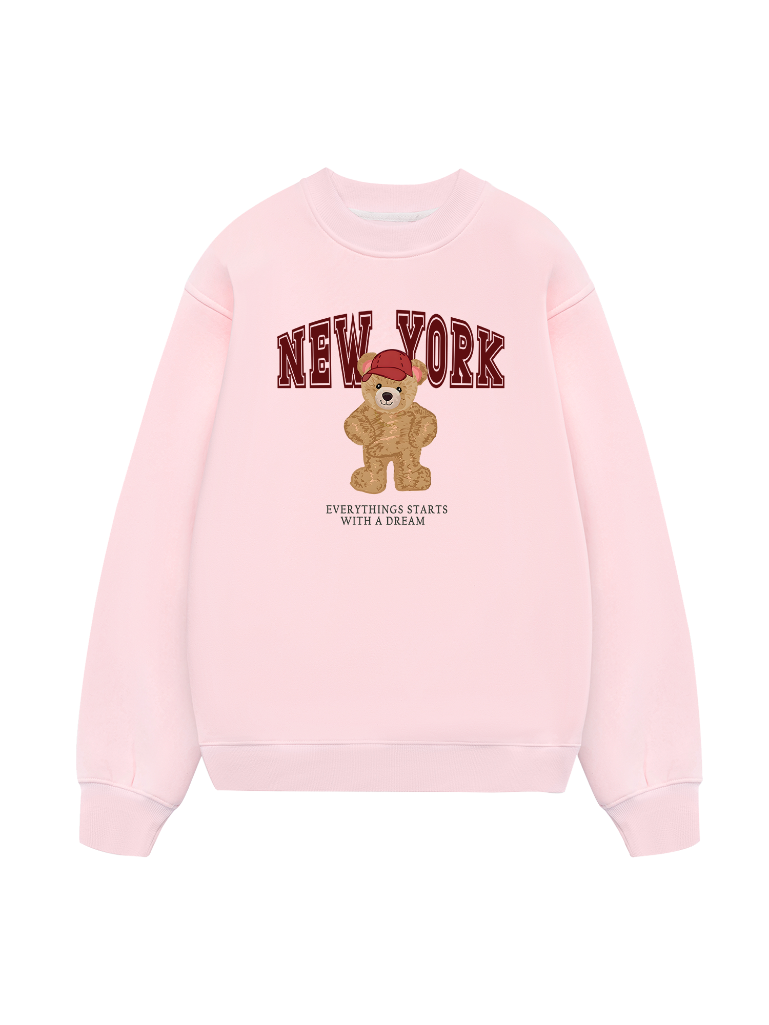 City New York Red Bear Sweater