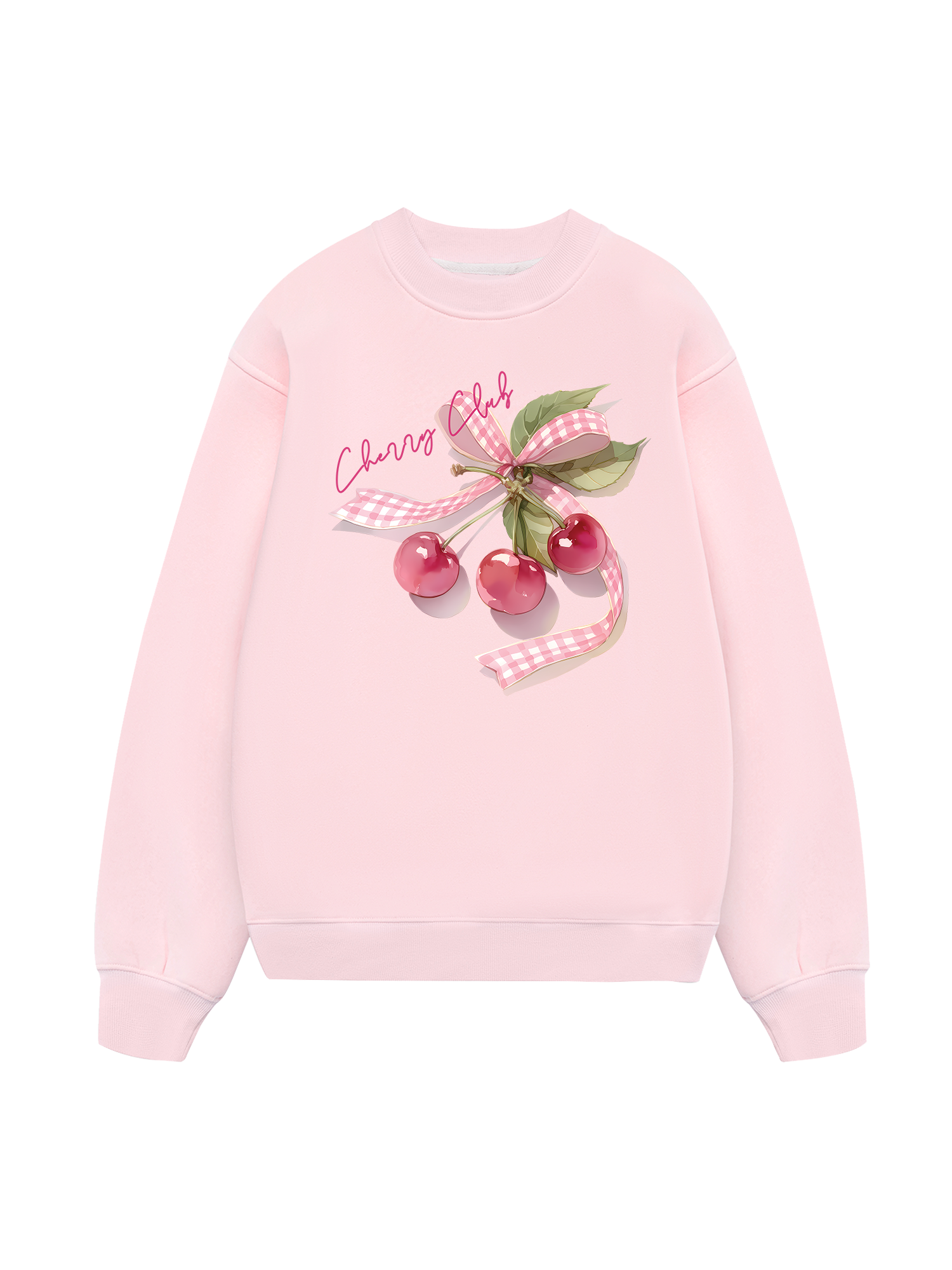 Cherry Club Pink Plaid Sweater