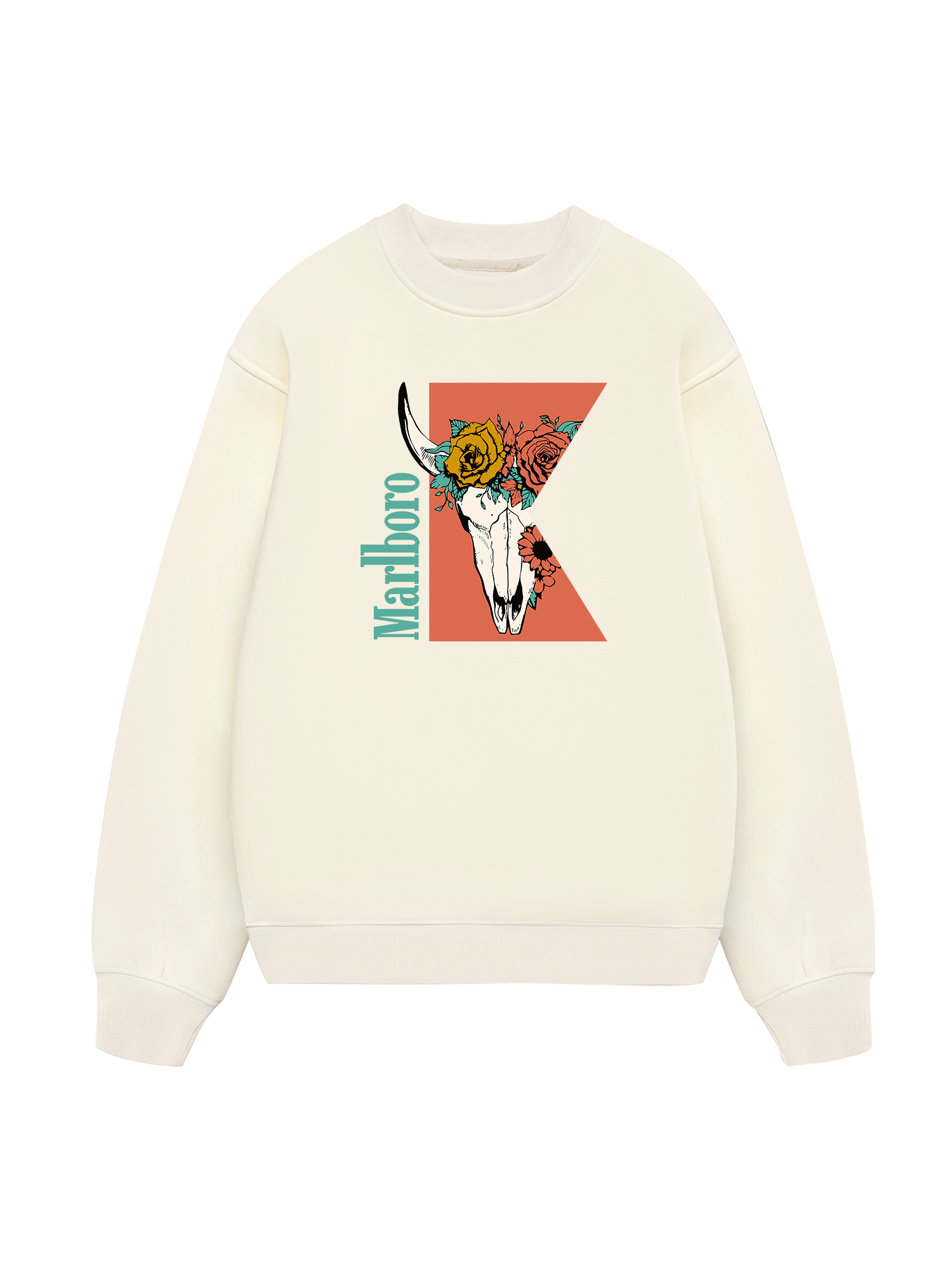 Marlboro Rose Skull Sweater