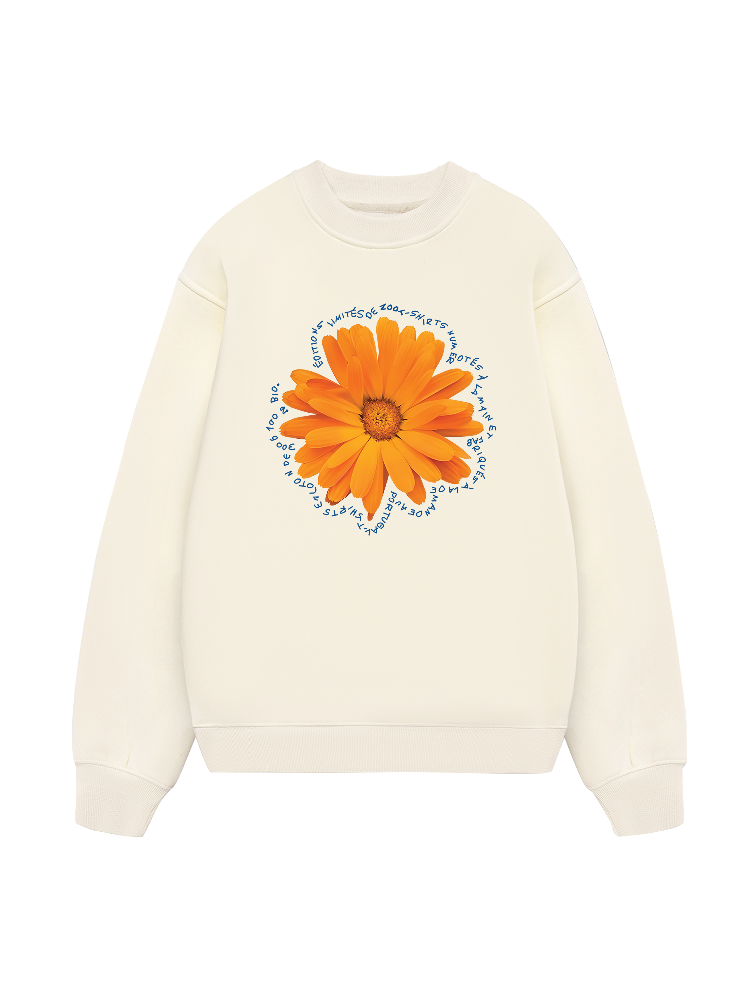 Floral Orange Flower Sweater