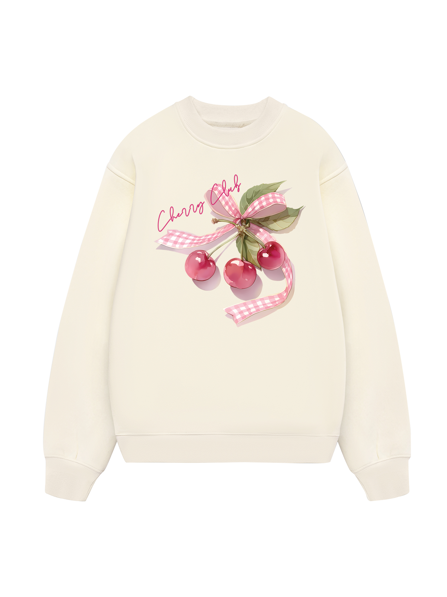 Cherry Club Pink Plaid Sweater
