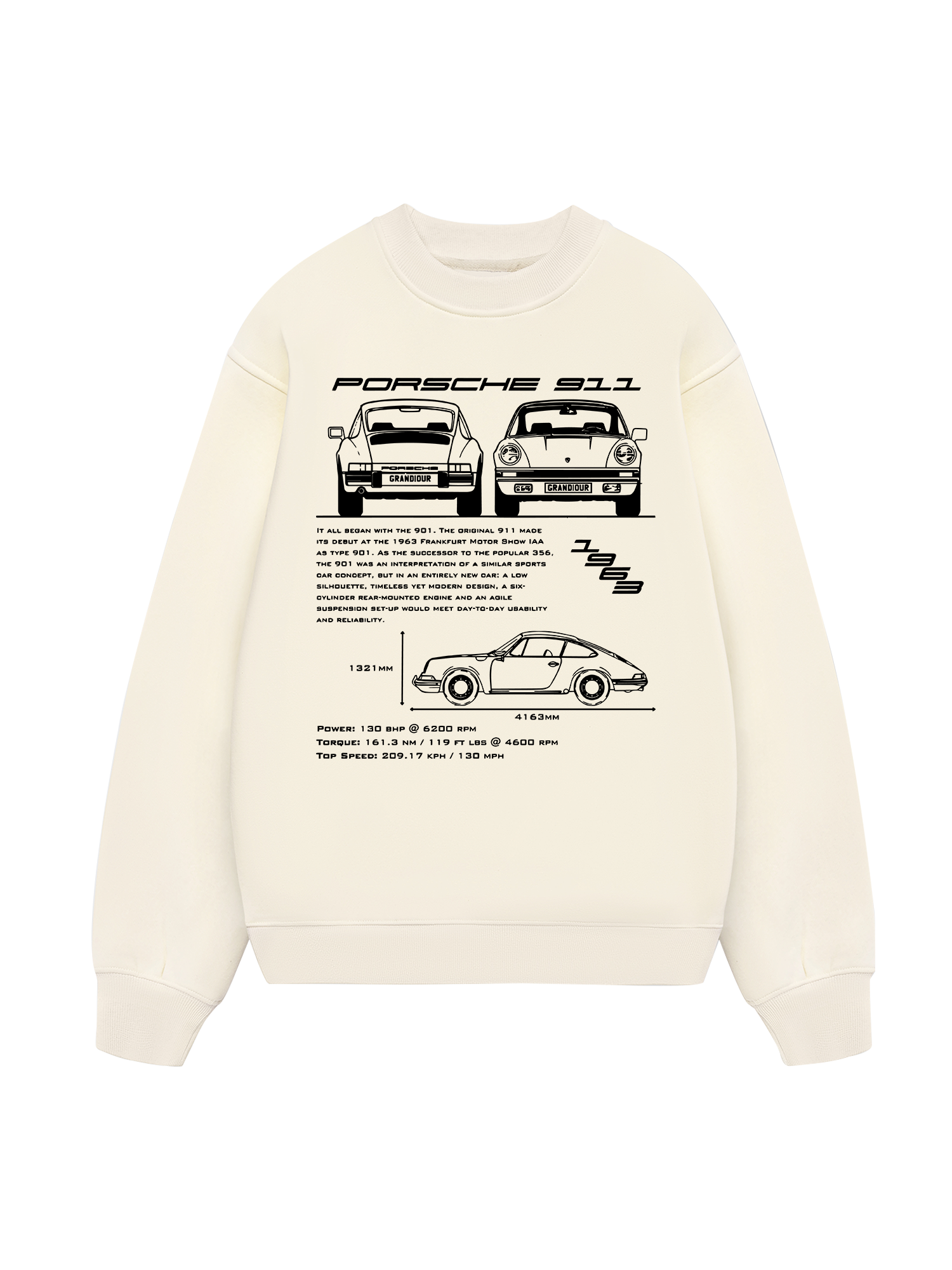 Porsche 911 Blueprint Sweater