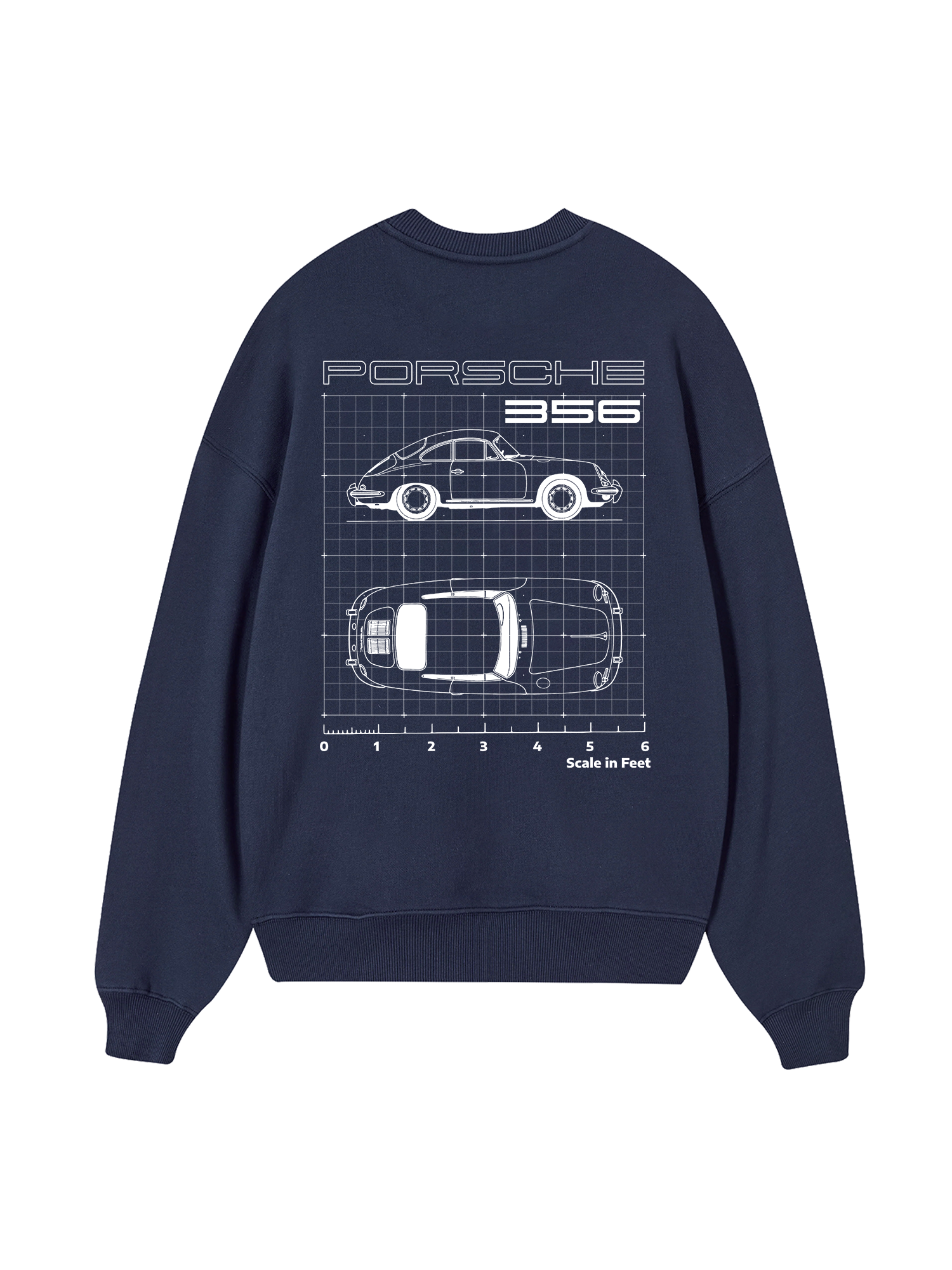 Porsche 356 Scale In Feet Sweater