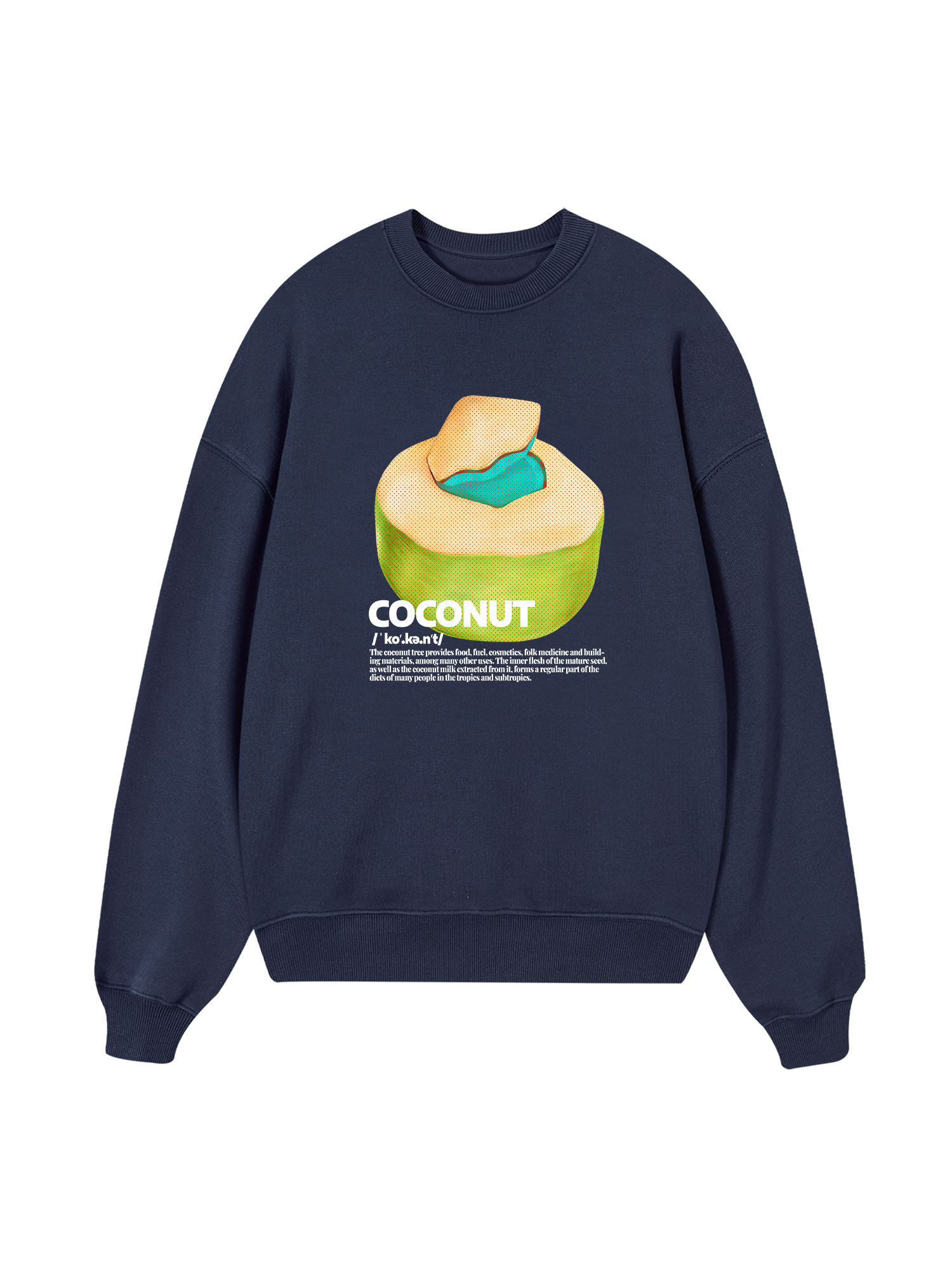 Tropical Coconut Retro Sweater
