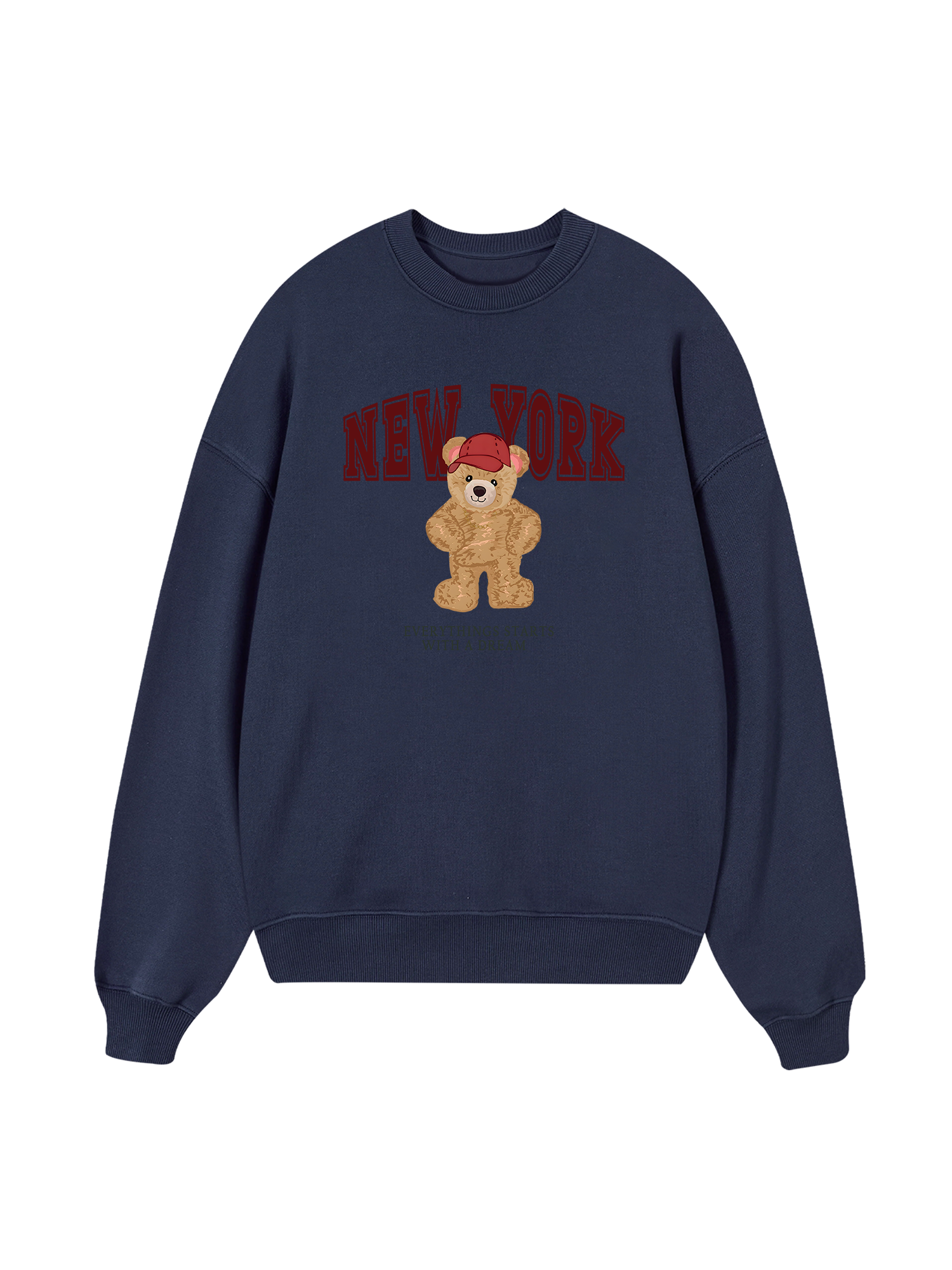 City New York Red Bear Sweater