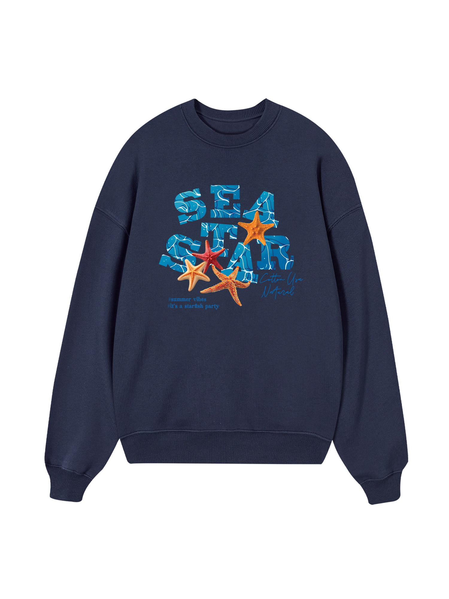 Tropical Starfish Parrty Sea Water Sweater
