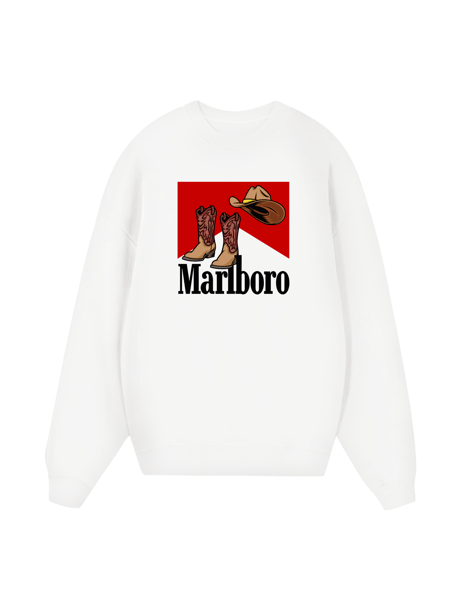 Marlboro Cowboy Hat n Boots Sweater
