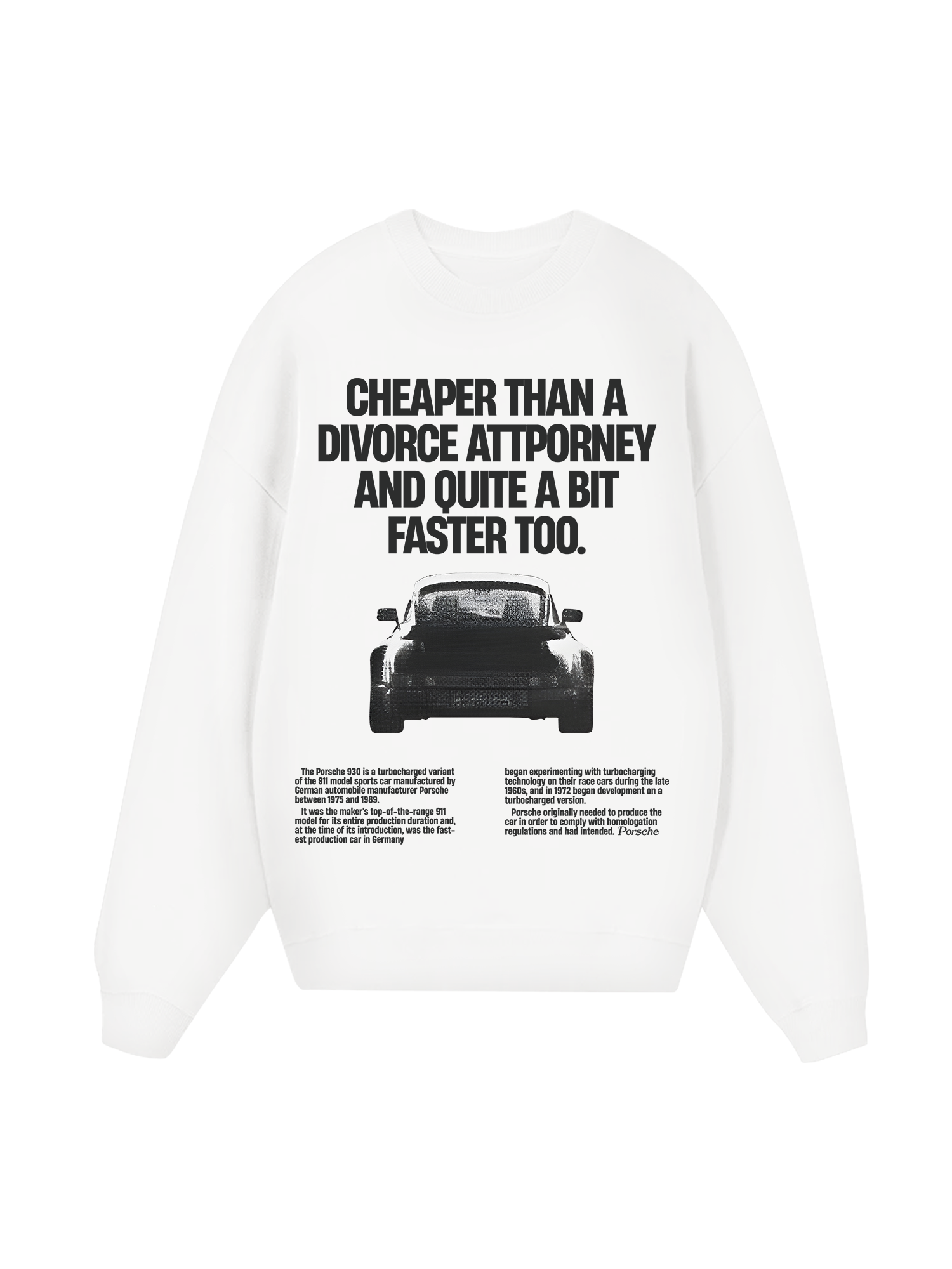 Porsche Cheaper Than A Divorce Sweater