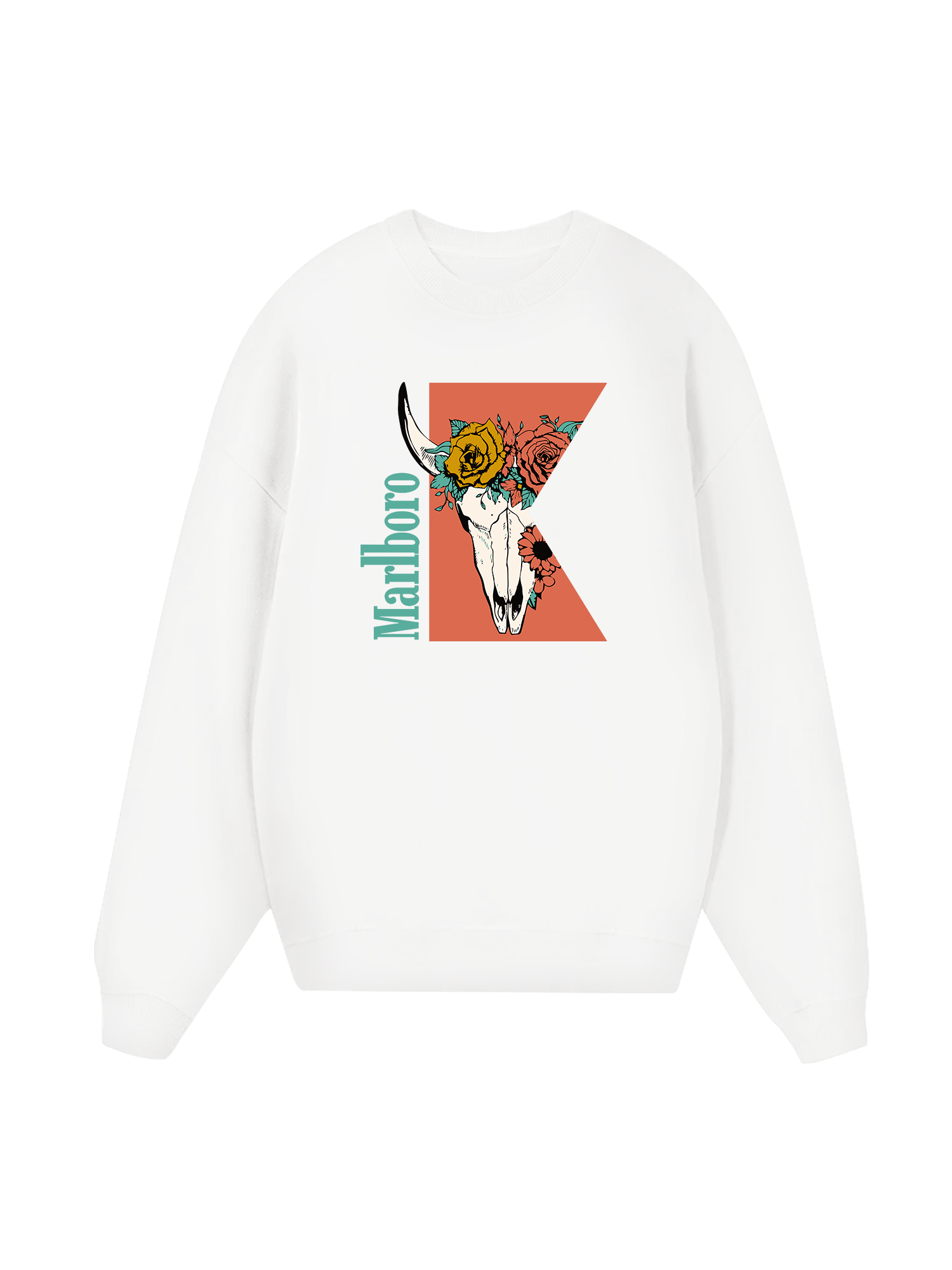 Marlboro Rose Skull Sweater
