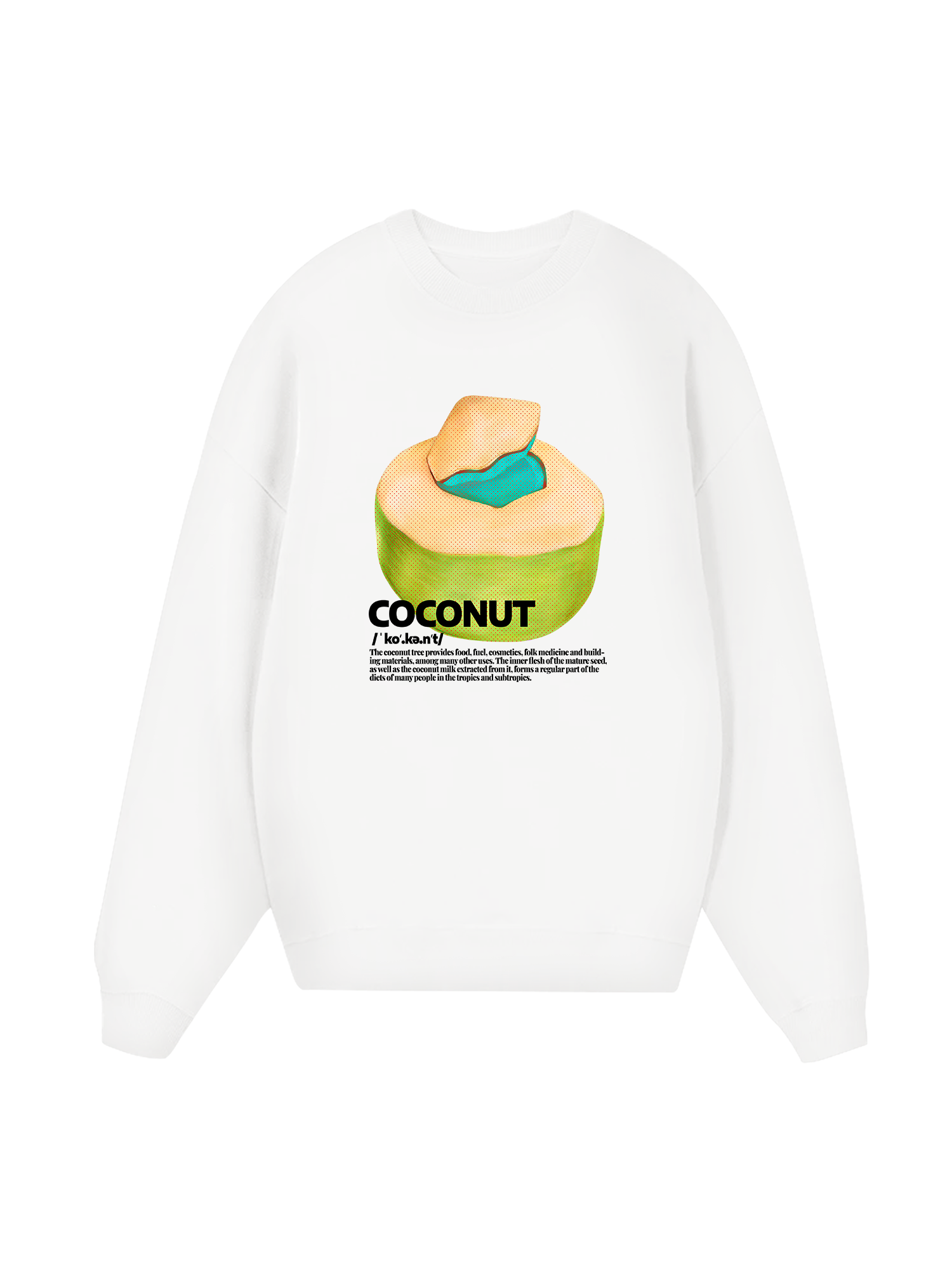 Tropical Coconut Retro Sweater