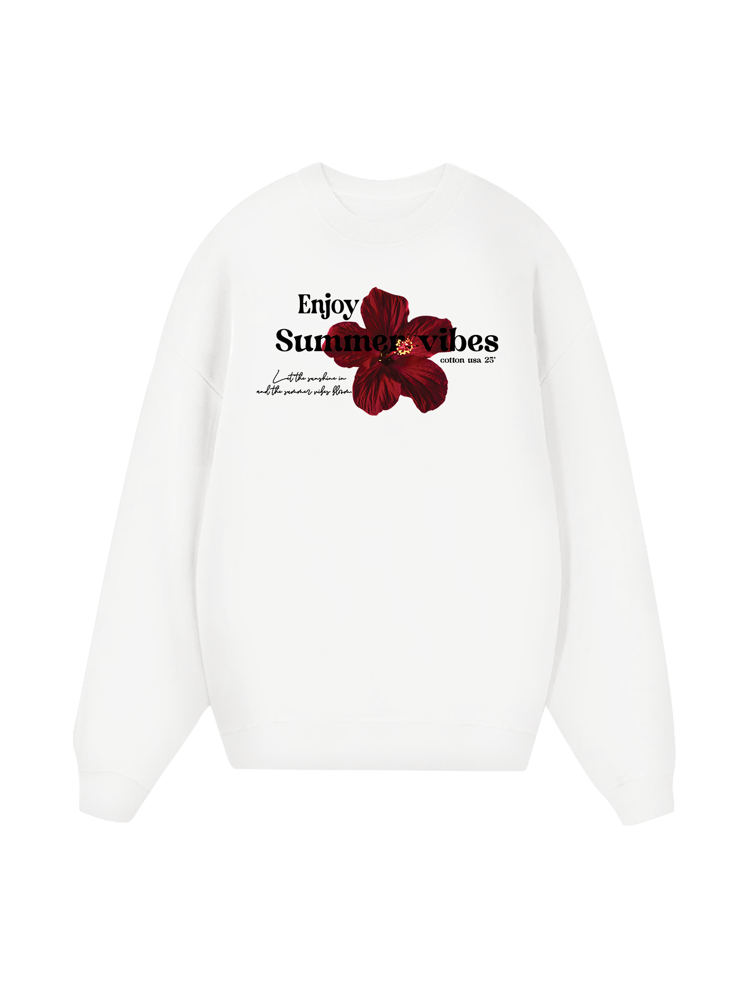 Floral Enjoy Summer  Sweater