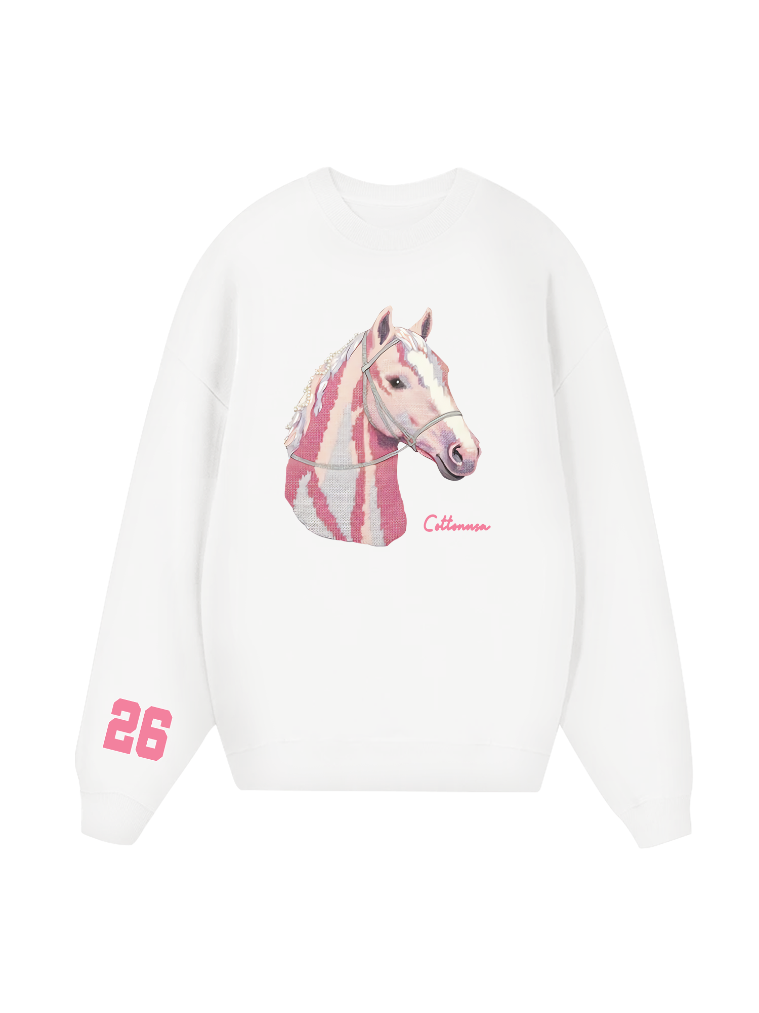 Cute Pink Horse Sweater