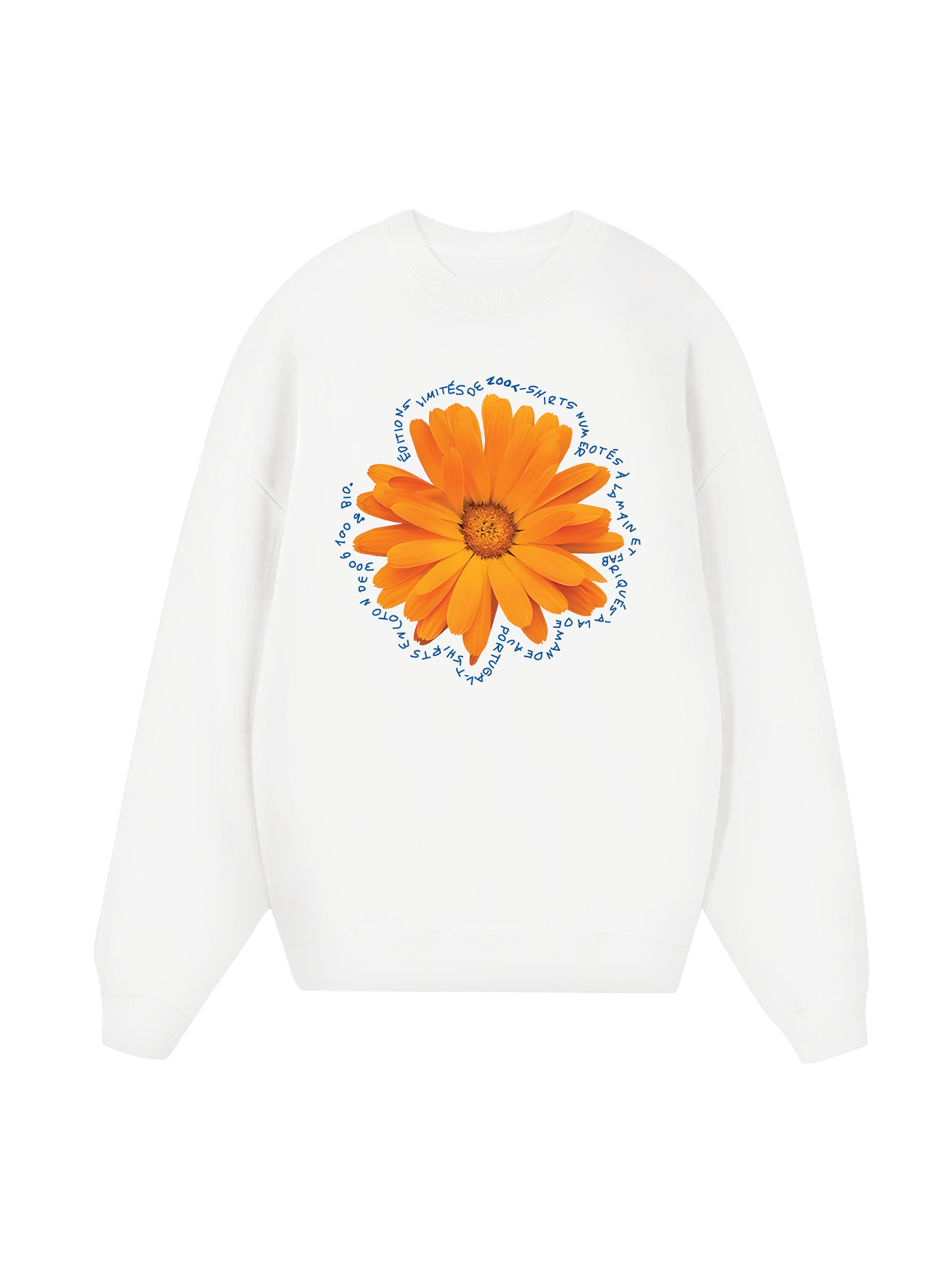 Floral Orange Flower Sweater