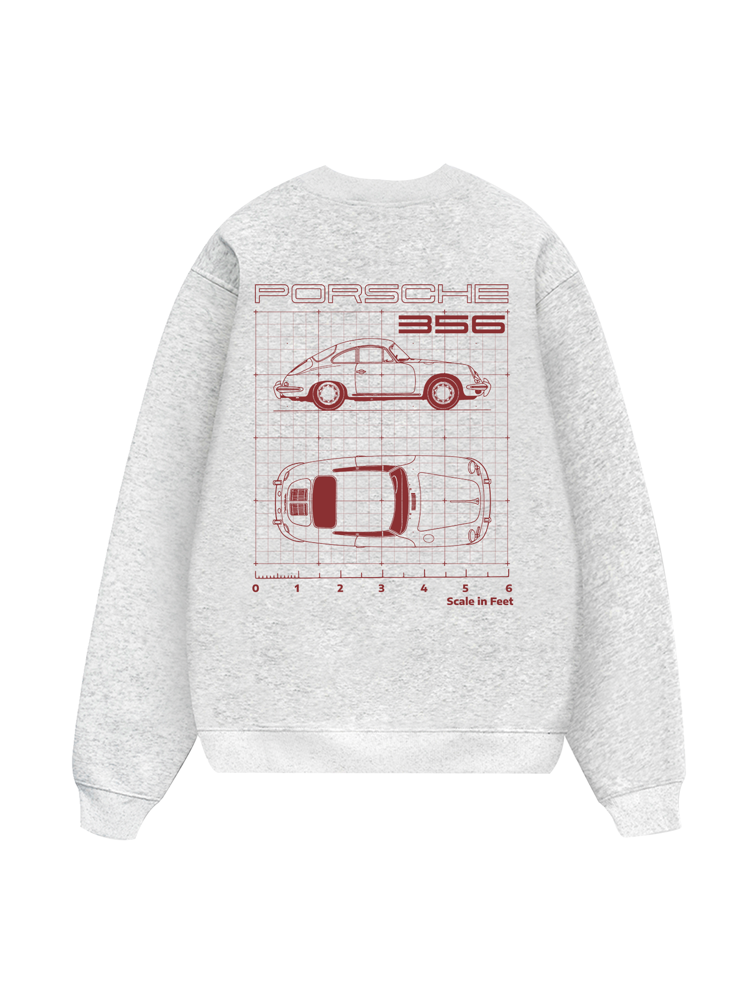 Porsche 356 Scale In Feet Sweater