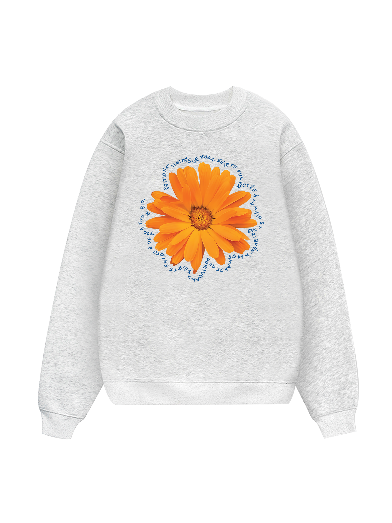 Floral Orange Flower Sweater
