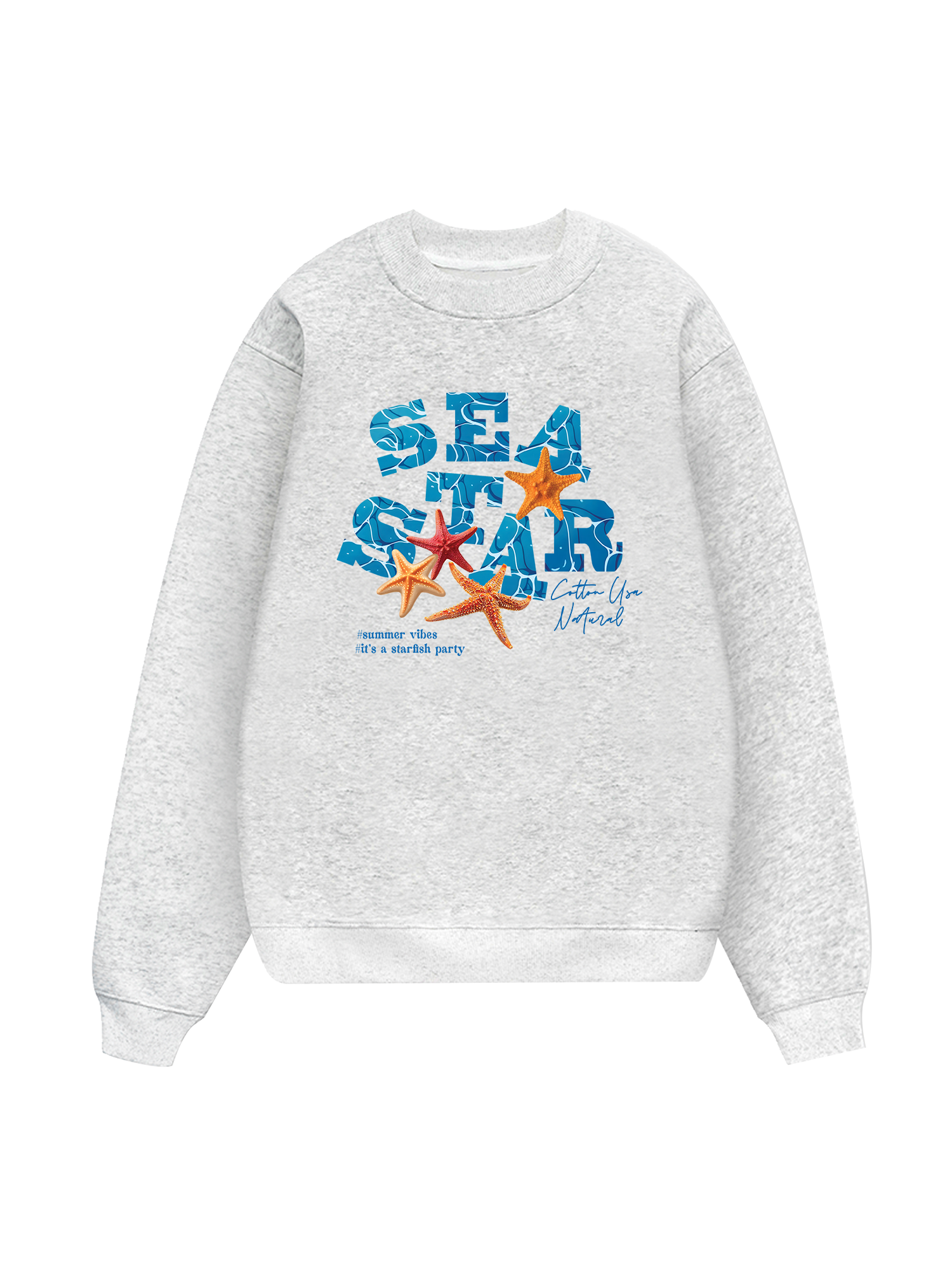 Tropical Starfish Parrty Sea Water Sweater