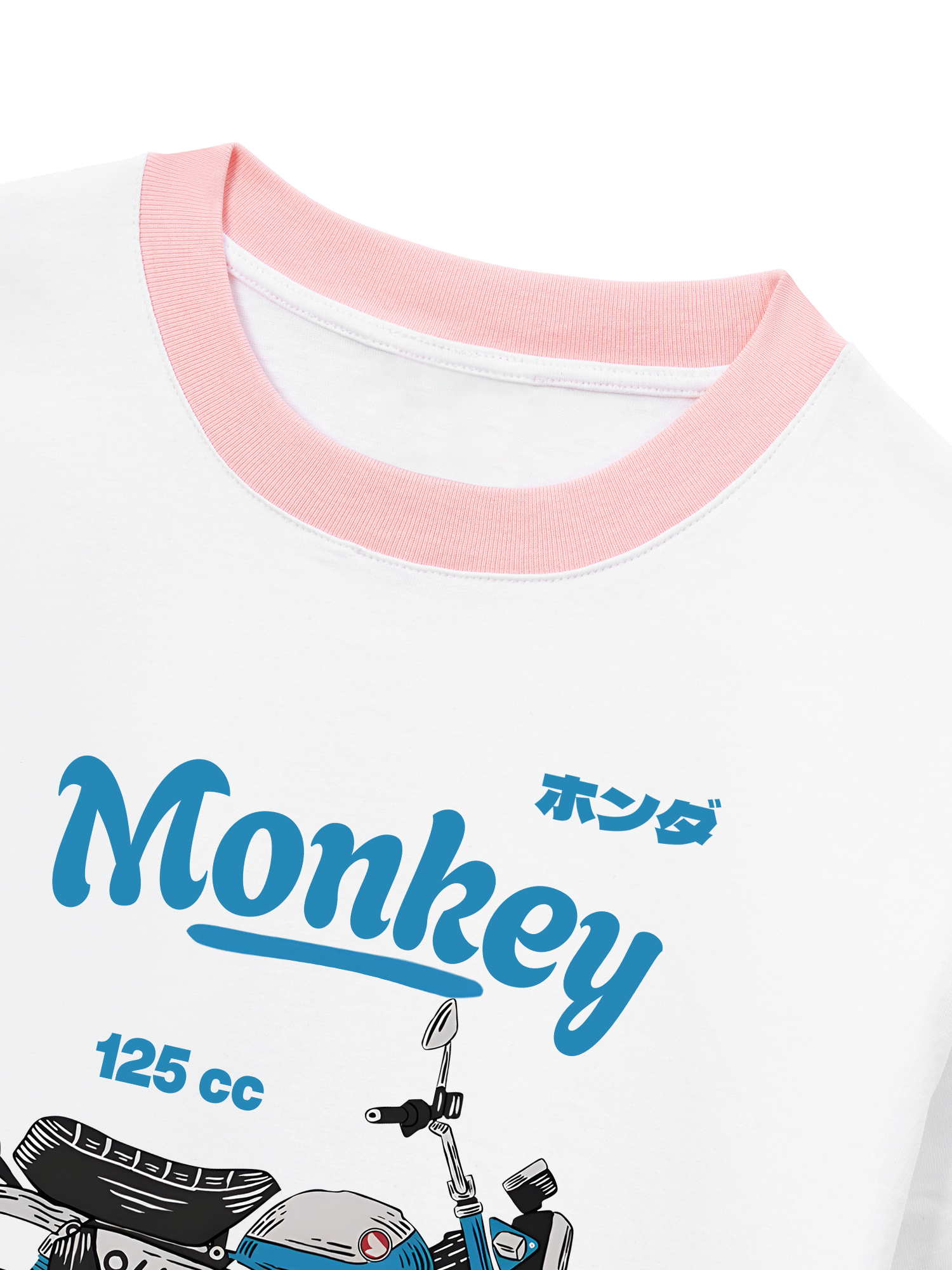 Áo Thun Ringer Relaxed Fit  Monkey 125cc Blue