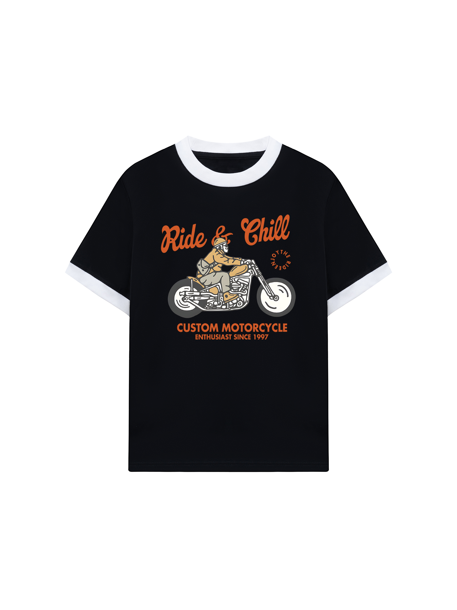 Áo Thun Ringer Relaxed Fit Ride & Chill