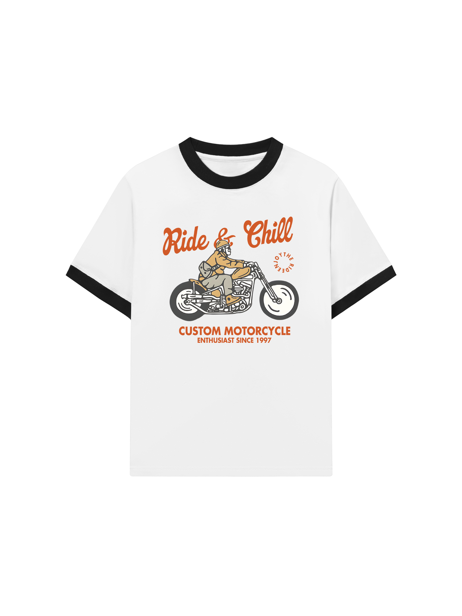 Áo Thun Ringer Relaxed Fit Ride & Chill
