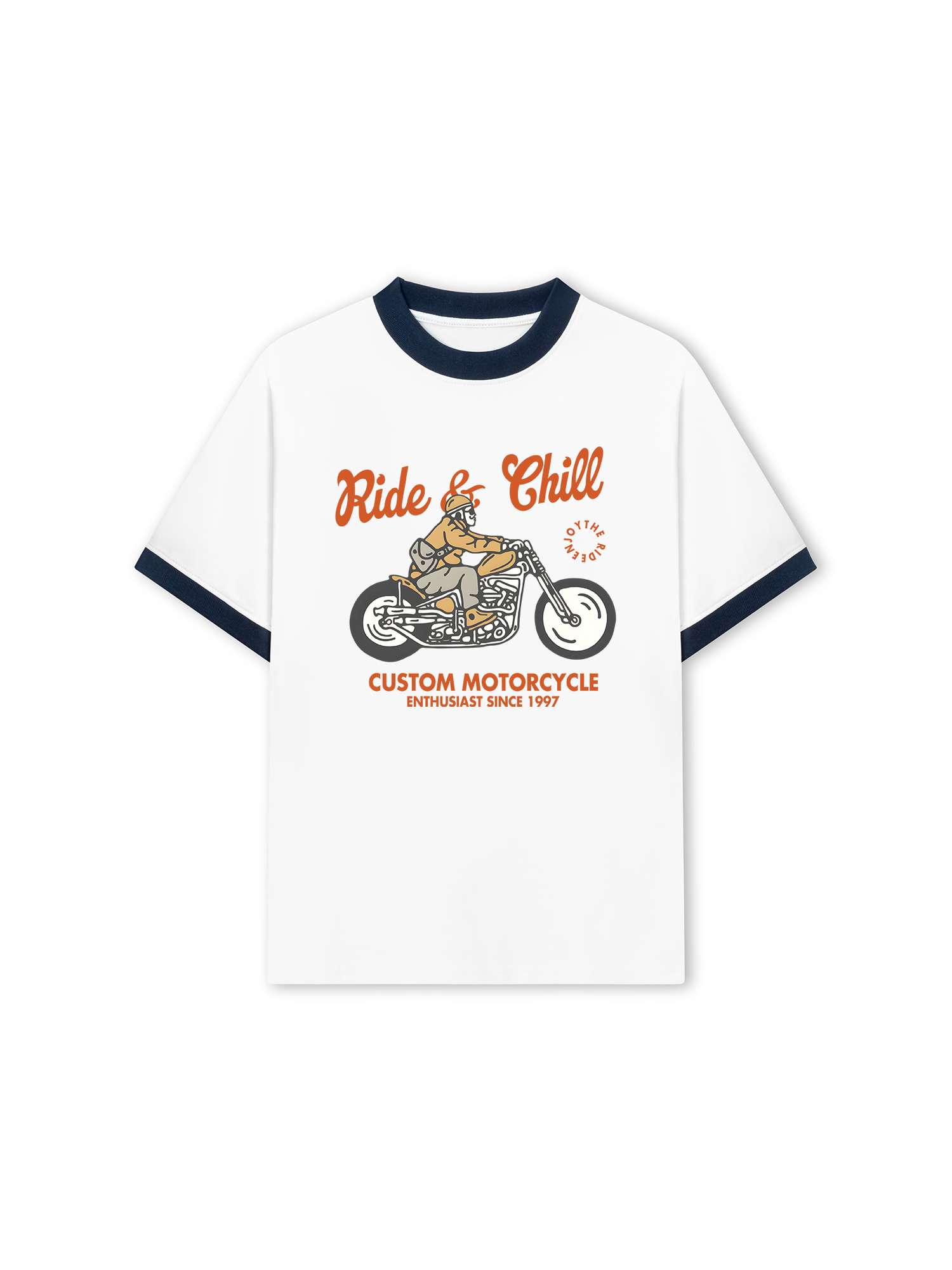 Áo Thun Ringer Relaxed Fit Ride & Chill