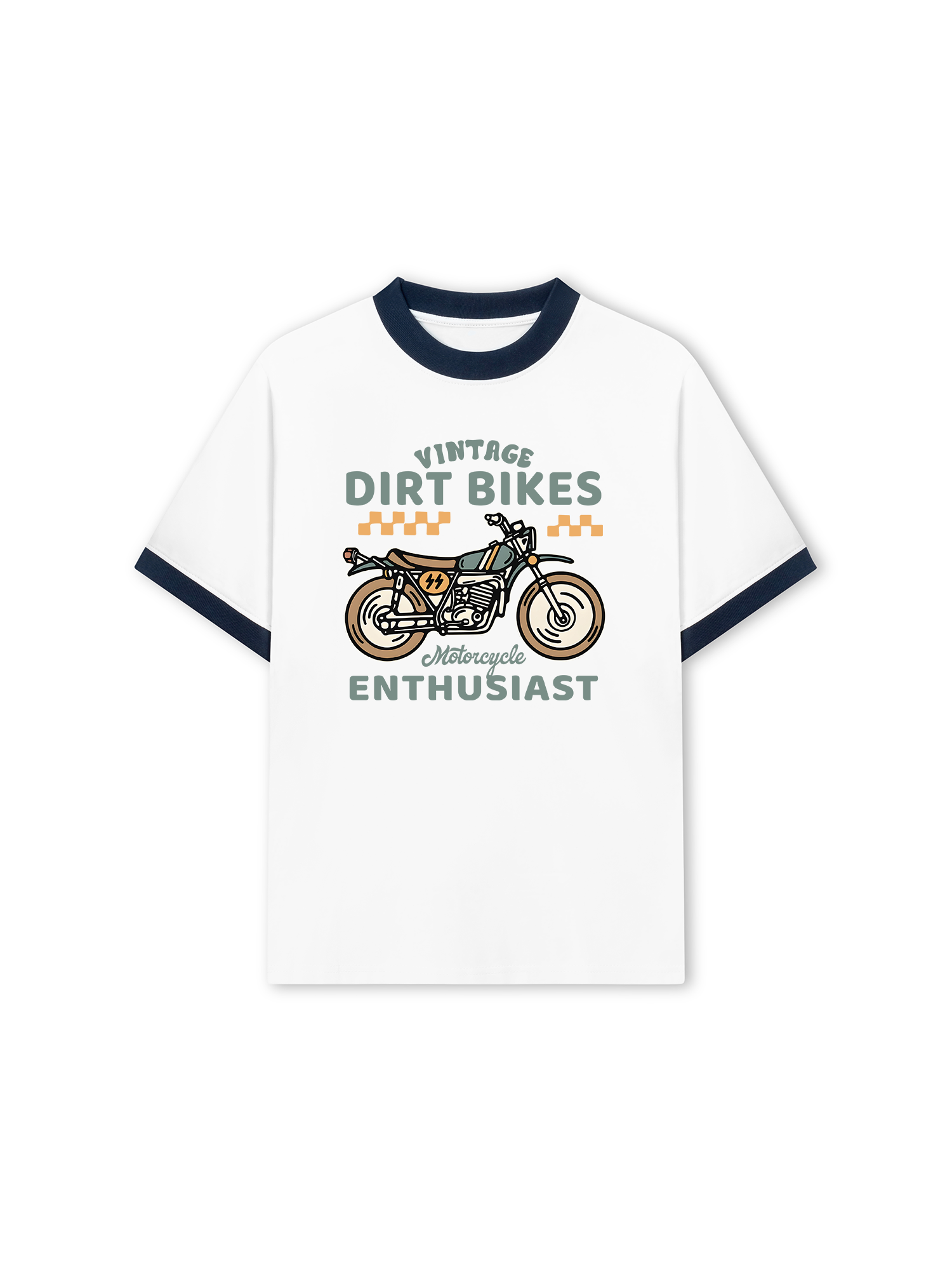 Áo Thun Ringer Relaxed Fit Vintage Dirt Bike