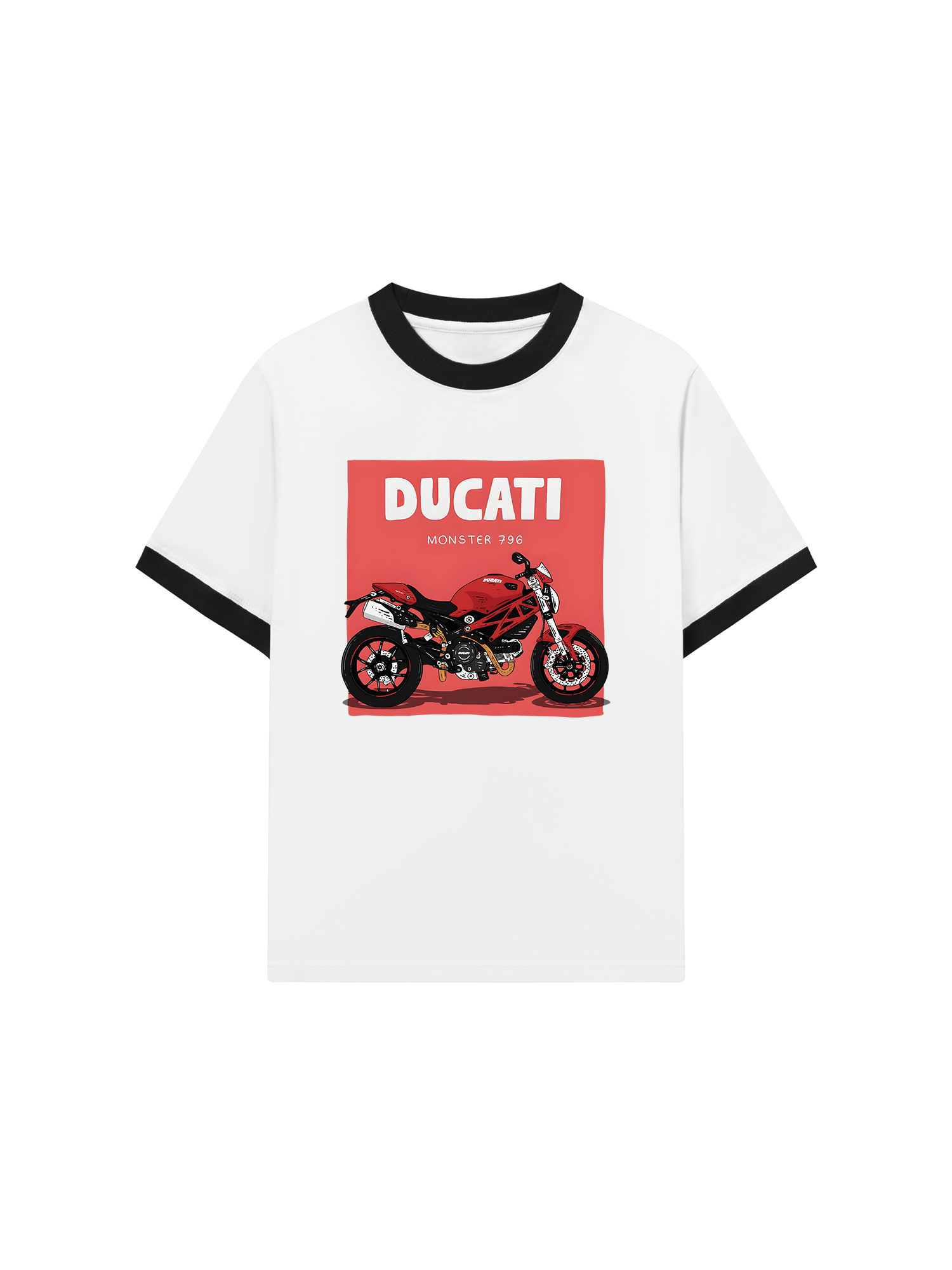 Áo Thun Ringer Relaxed Fit Ducati Monster 796