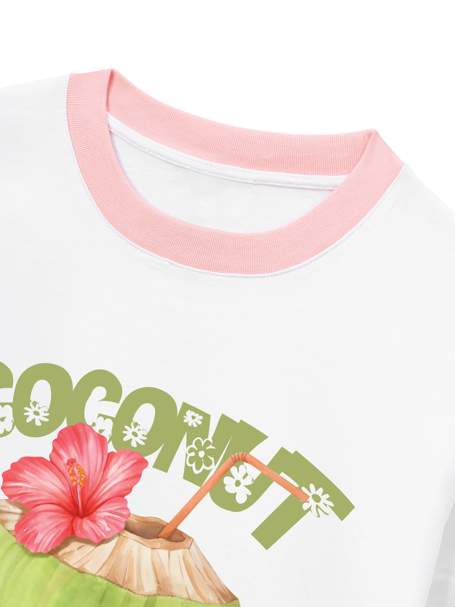Áo Thun Ringer Relaxed Fit Tropical Coconut