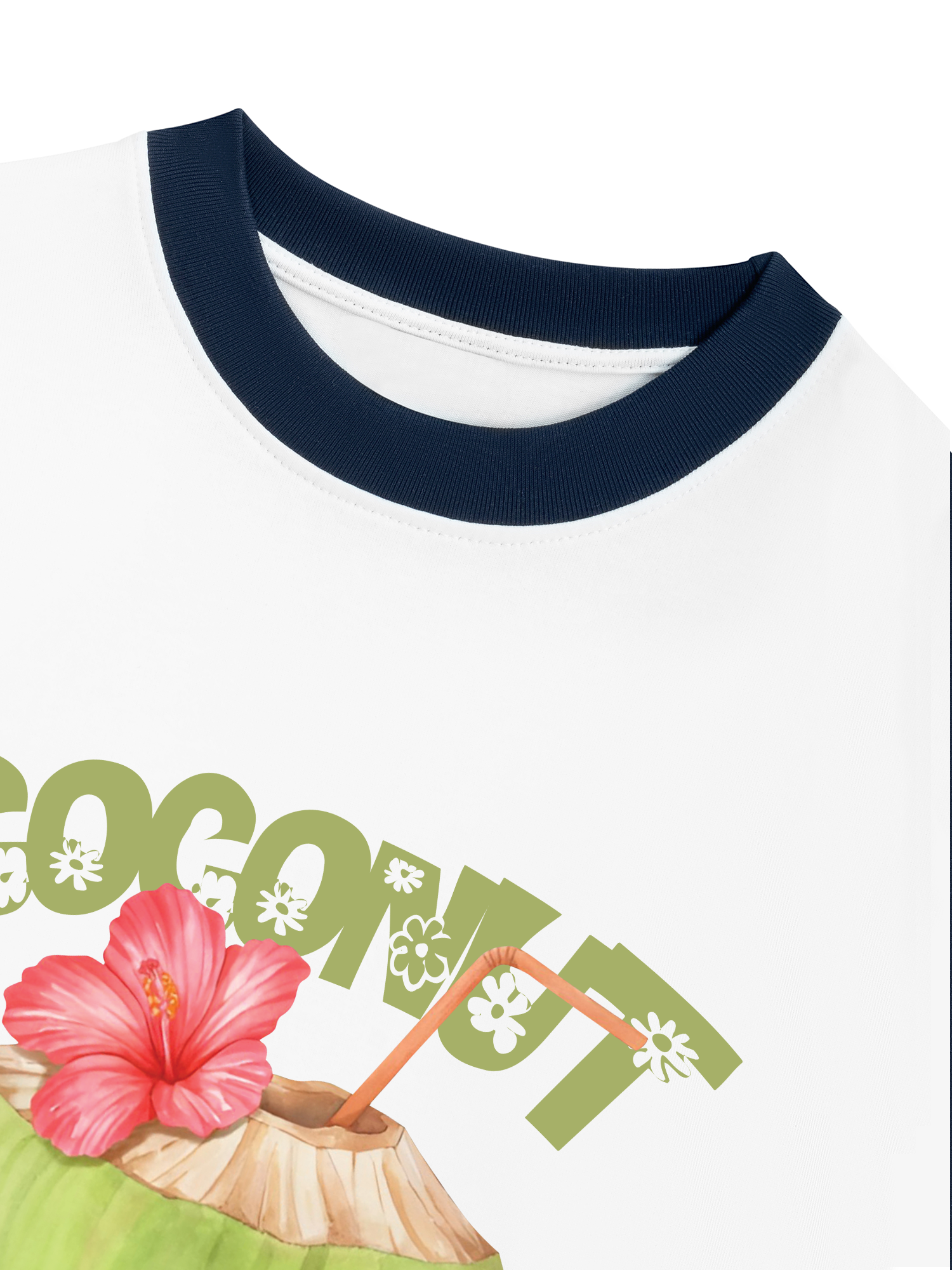 Áo Thun Ringer Relaxed Fit Tropical Coconut