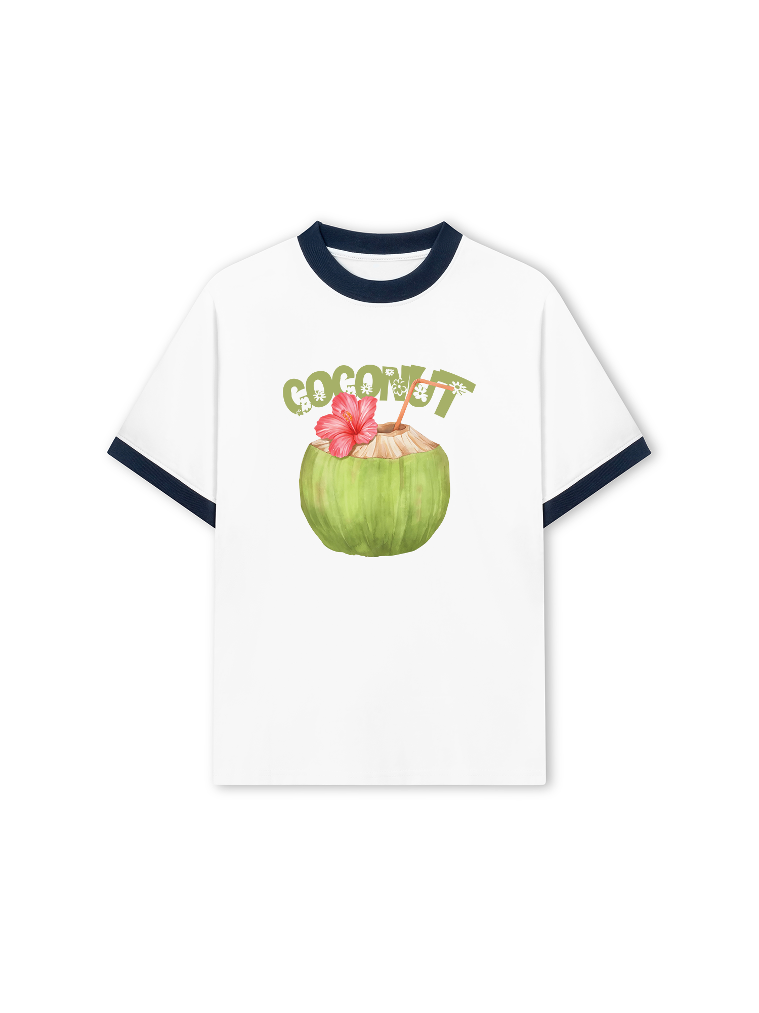 Áo Thun Ringer Relaxed Fit Tropical Coconut