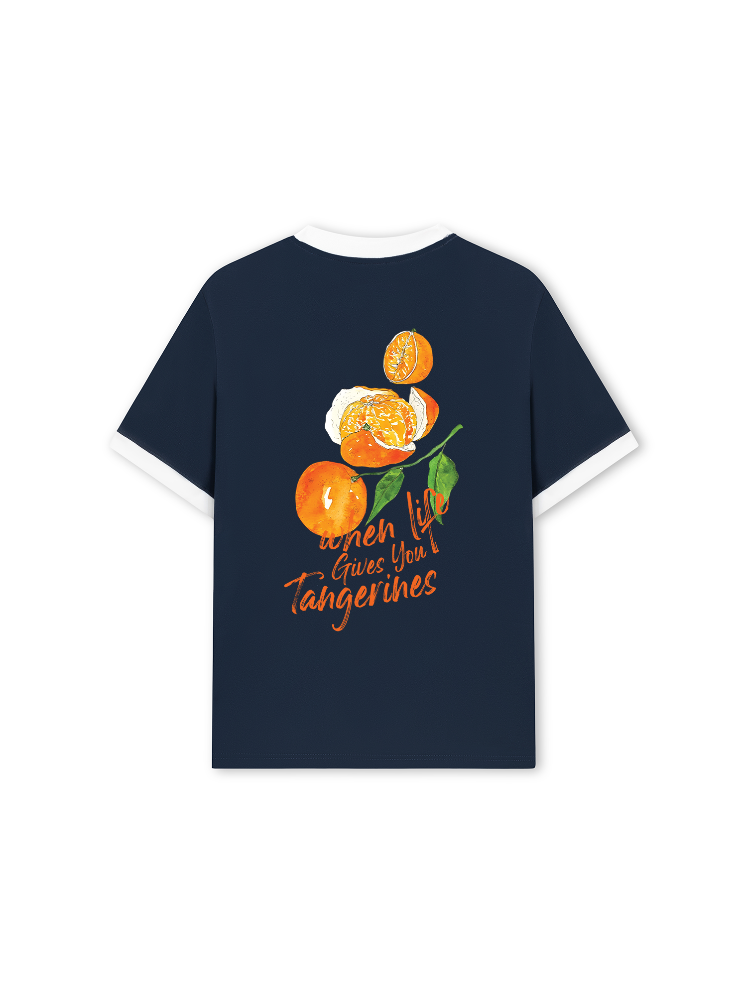 Áo Thun Ringer Relaxed Fit When Life Gives You Tanerines