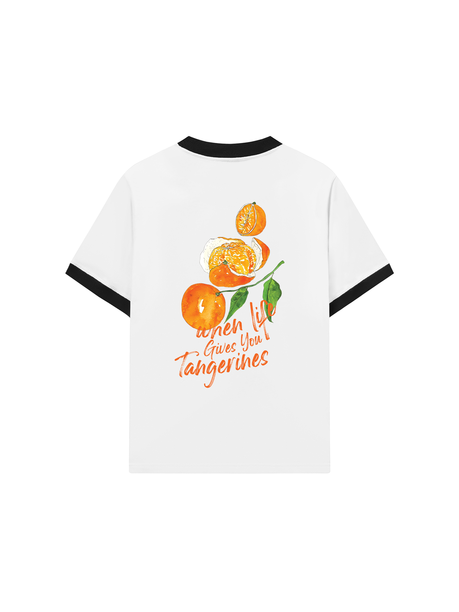 Áo Thun Ringer Relaxed Fit When Life Gives You Tanerines