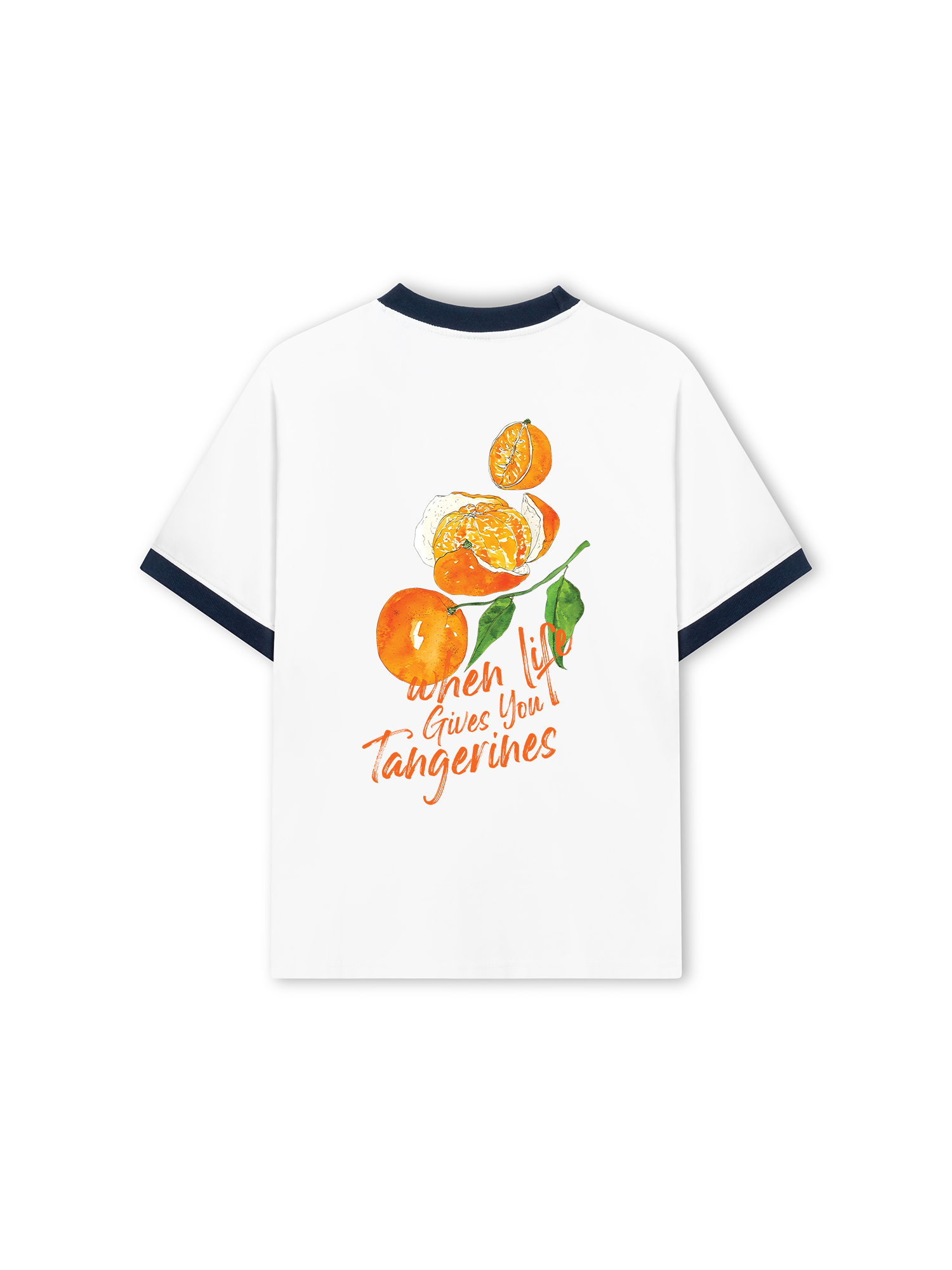 Áo Thun Ringer Relaxed Fit When Life Gives You Tanerines