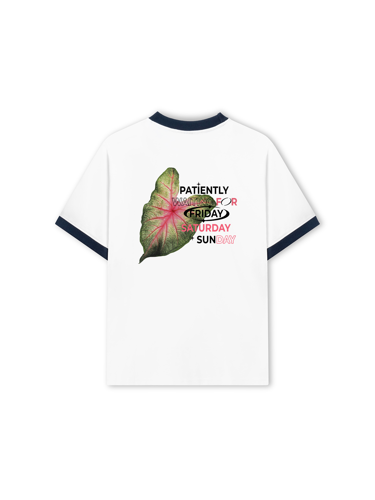 Áo Thun Ringer Relaxed Fit Tropical Leaf