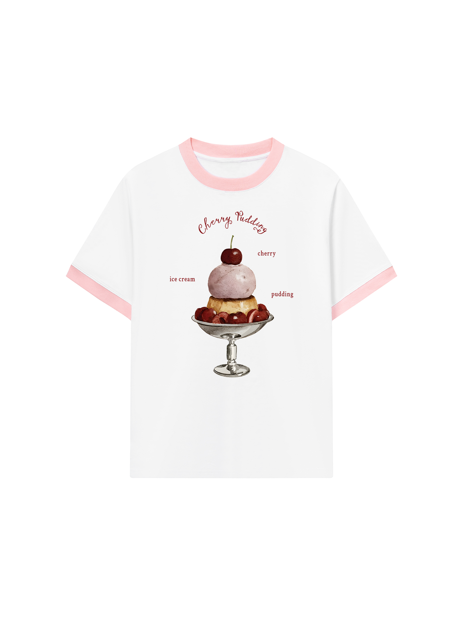 Áo Thun Ringer Relaxed Fit Tropical Cherry Pudding