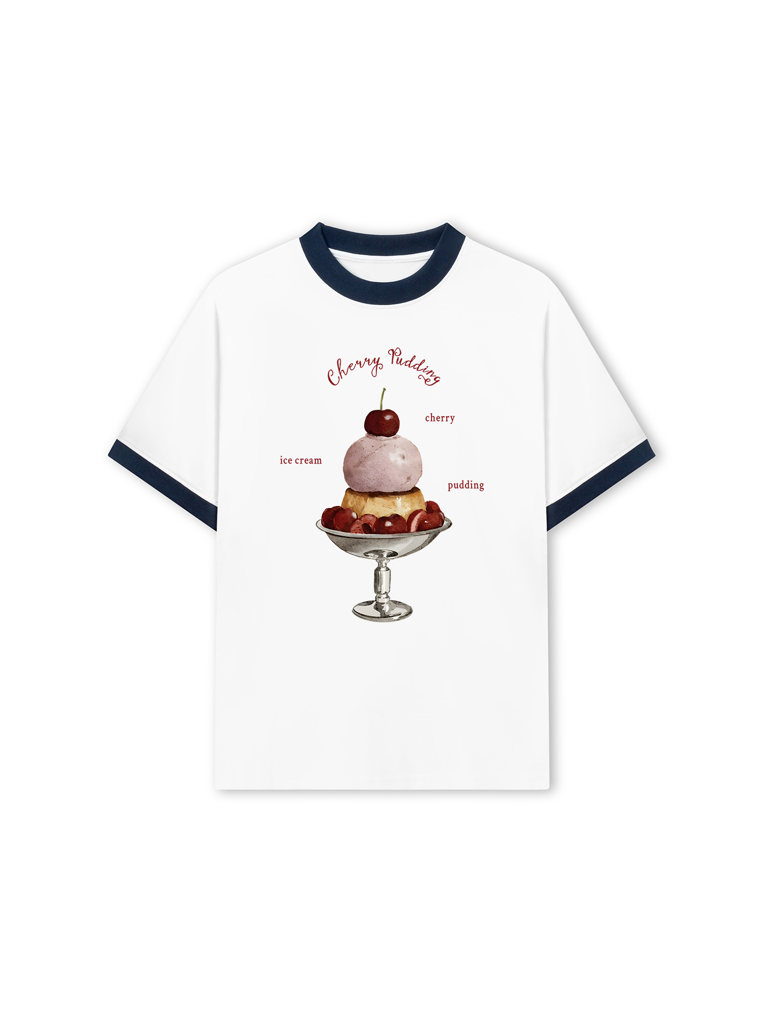 Áo Thun Ringer Relaxed Fit Tropical Cherry Pudding
