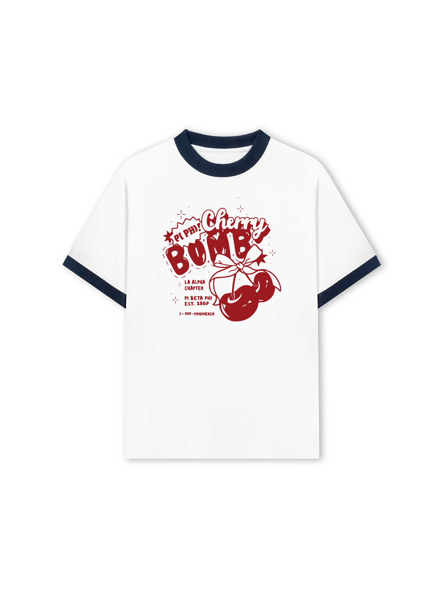 Áo Thun Ringer Relaxed Fit Tropical Cherry Bomb