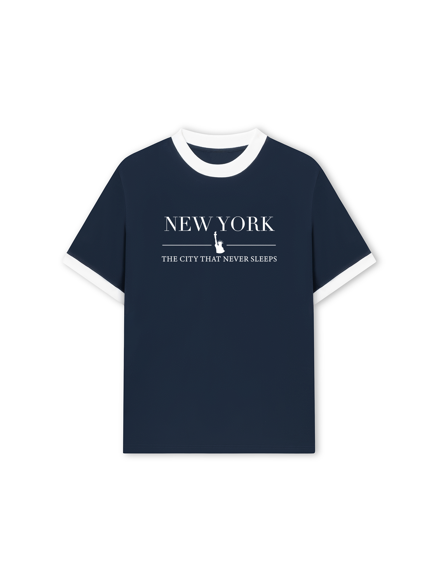 Áo Thun Ringer Relaxed Fit City New York The City That Never Sleeps