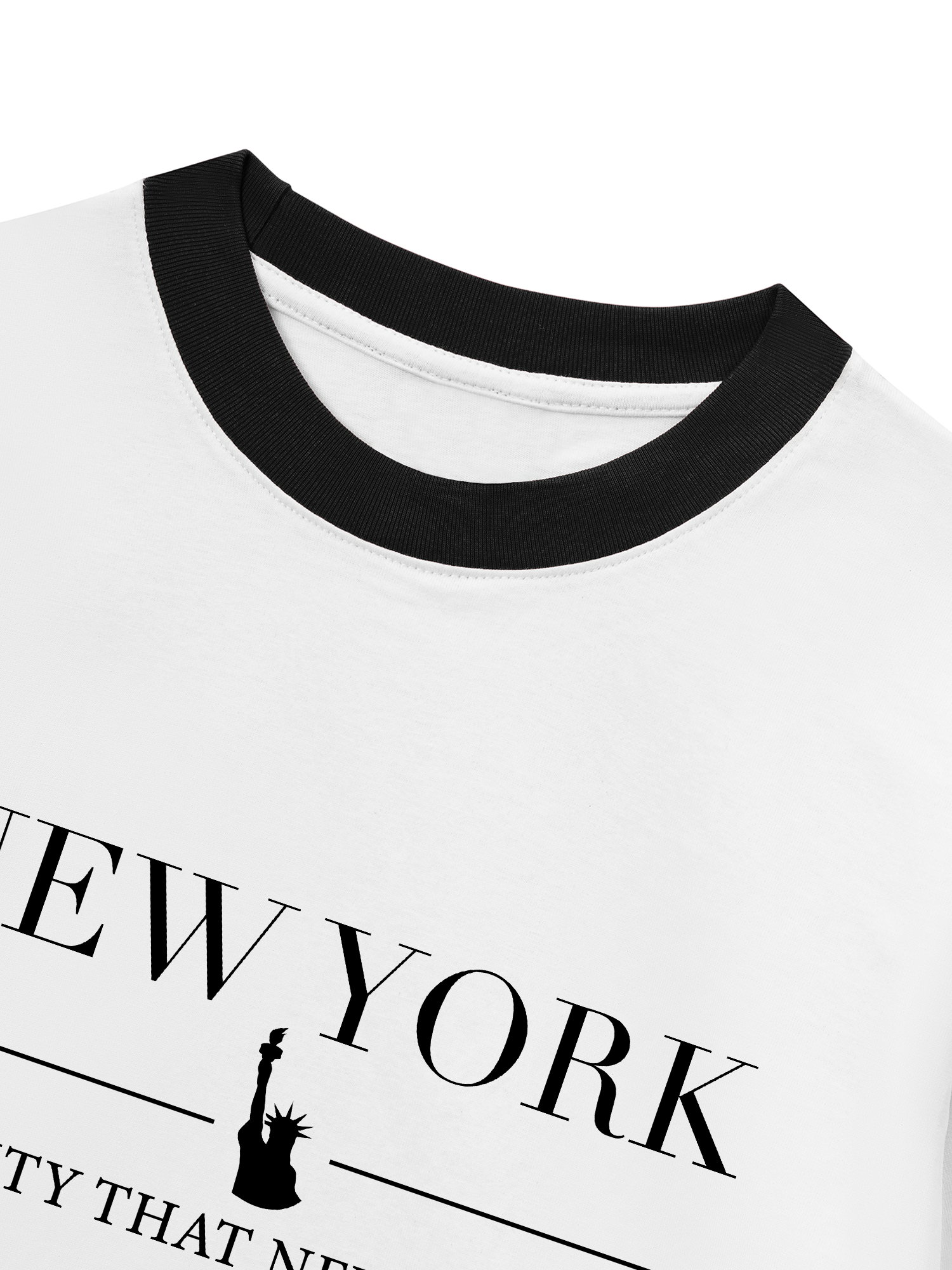 Áo Thun Ringer Relaxed Fit City New York The City That Never Sleeps
