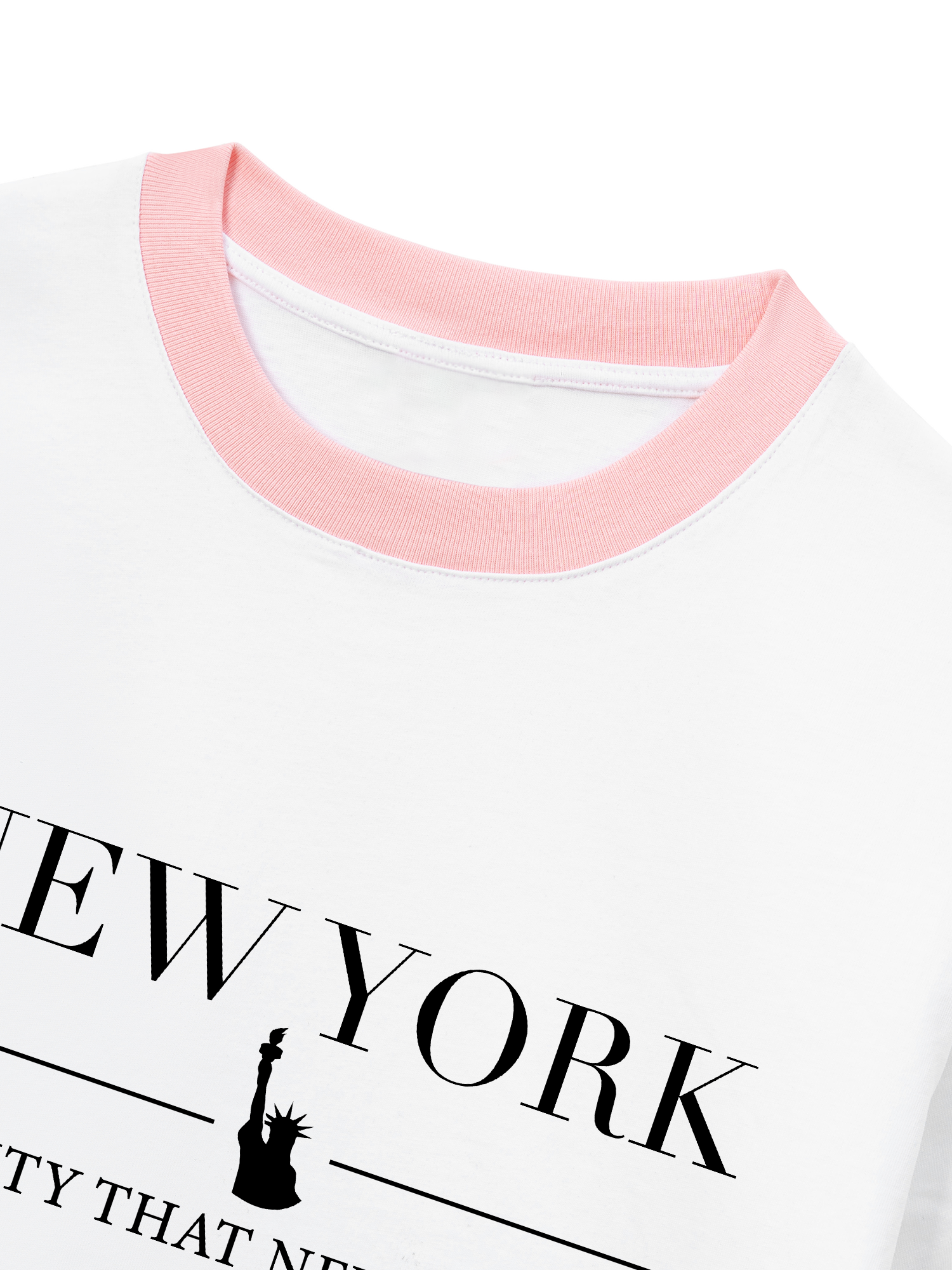 Áo Thun Ringer Relaxed Fit City New York The City That Never Sleeps